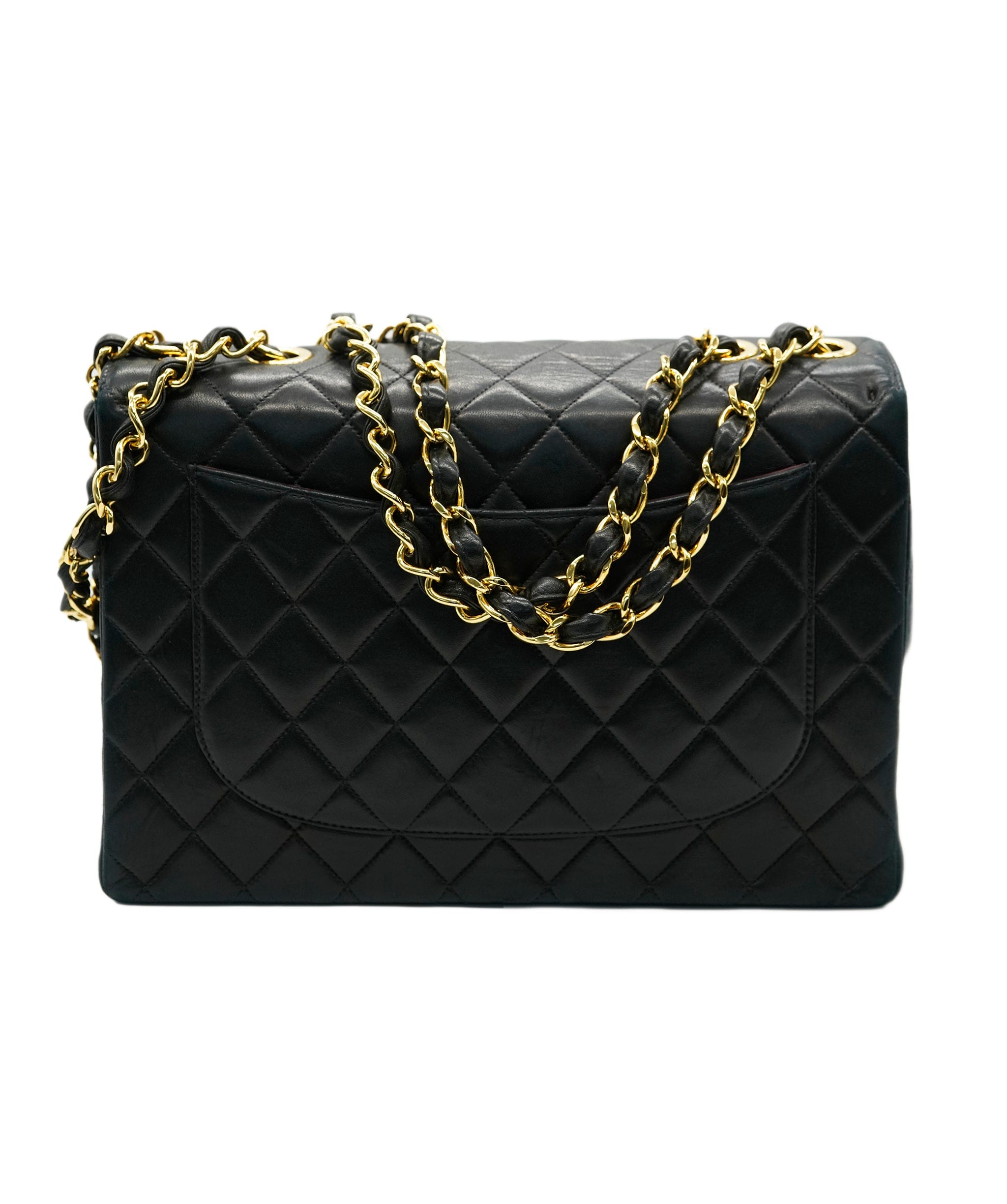 Chanel Chanel Vintage Black Lambskin Maxi XL Bag GHW ALL0933