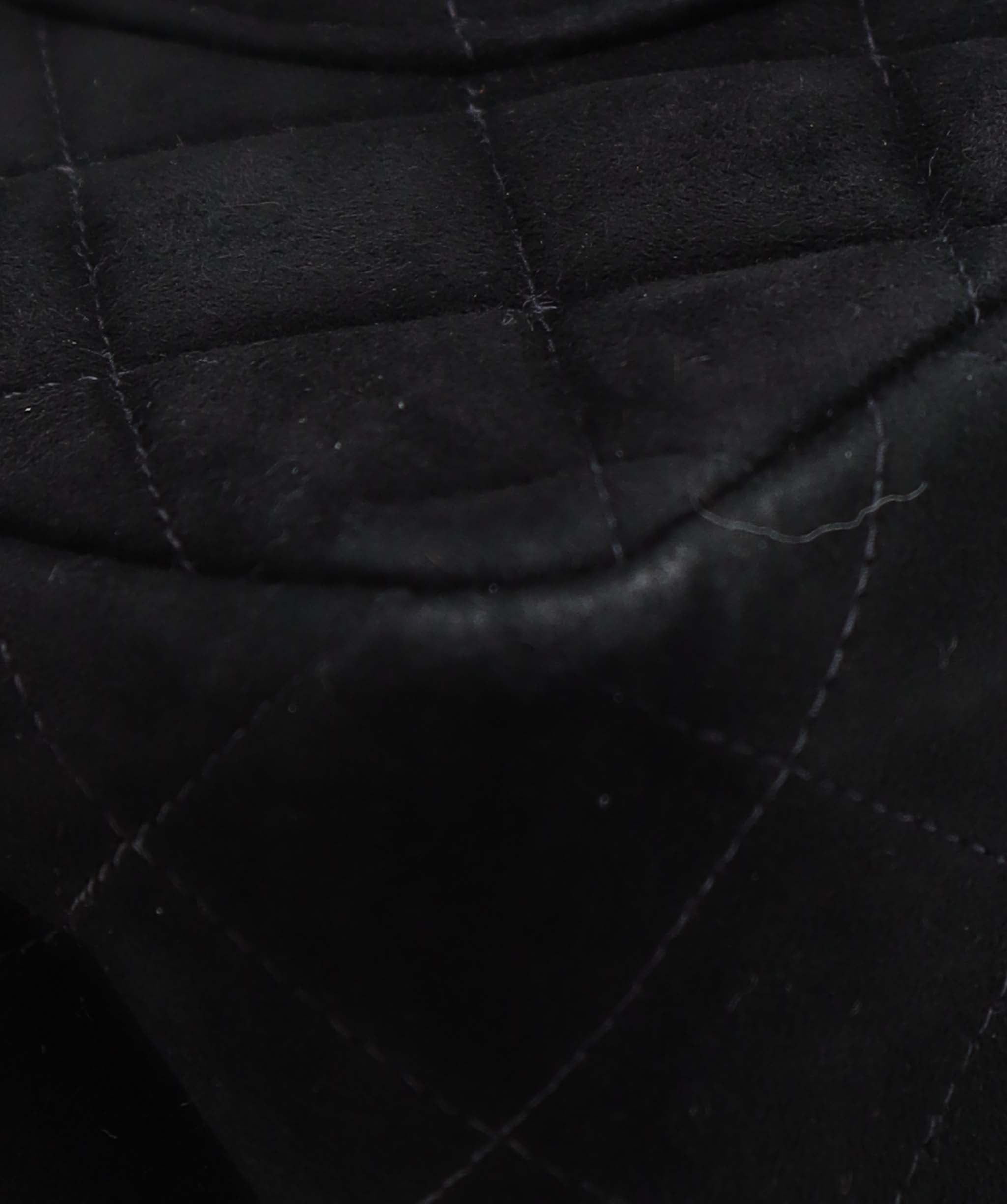 Chanel CHANEL VINTAGE CLASSIC FLAP MEDIUM CHAIN SHOULDER BAG BLACK SUEDE DXBS3462