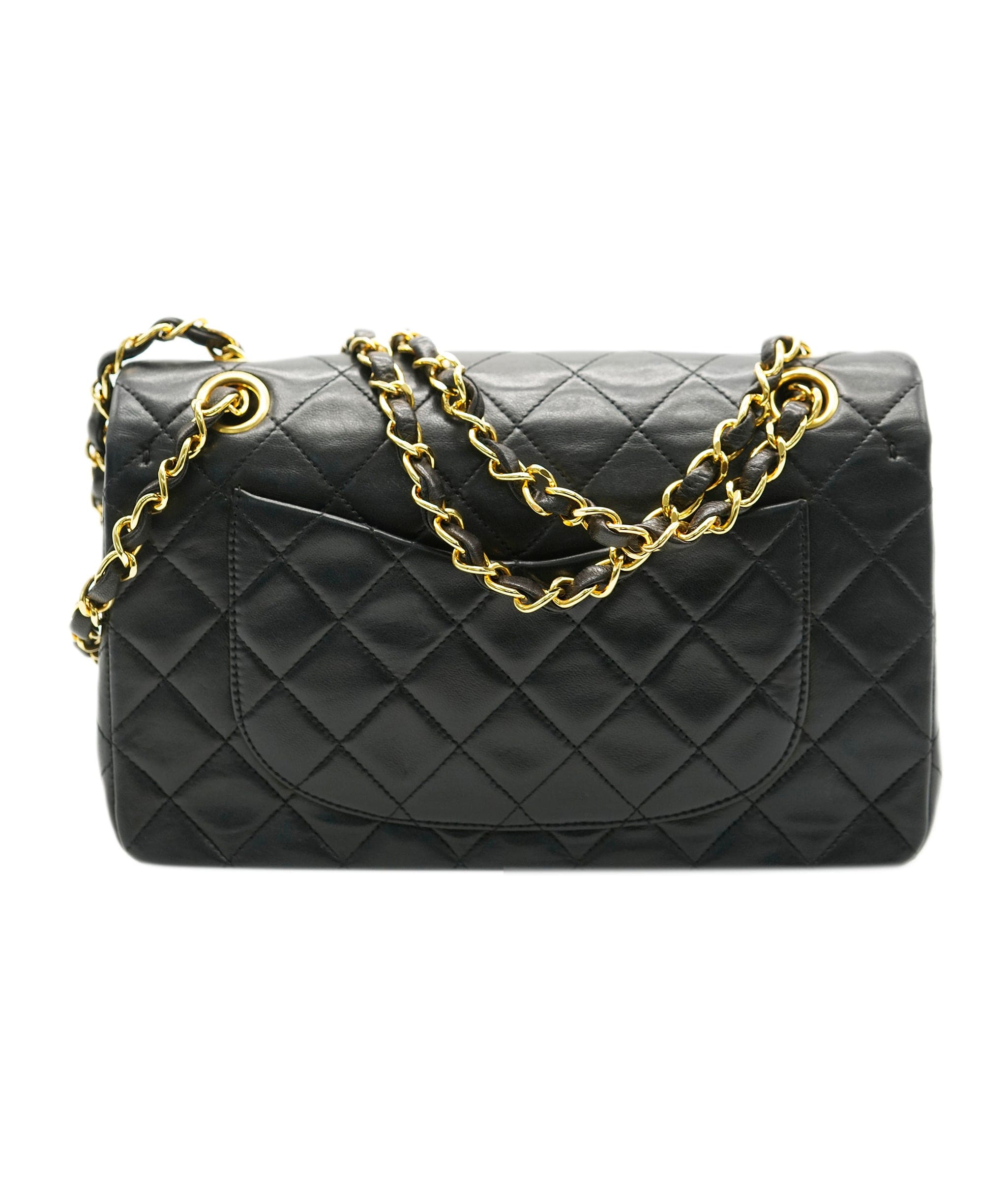 Chanel Chanel Vintage Classic Flap Small Black Lambskin GHW #3 ASL10616