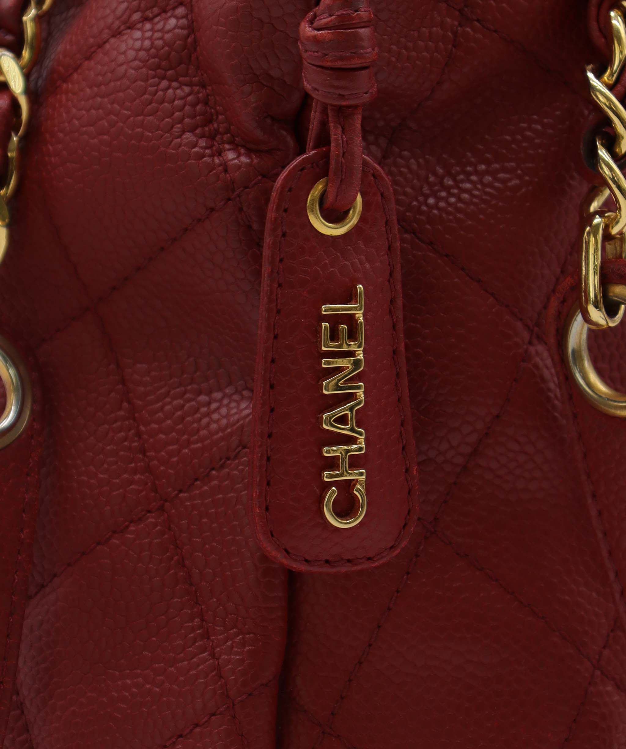 Chanel Chanel Vintage Envelope Turnlock Zip Tote Red Caviar GHW #4 SKC1995