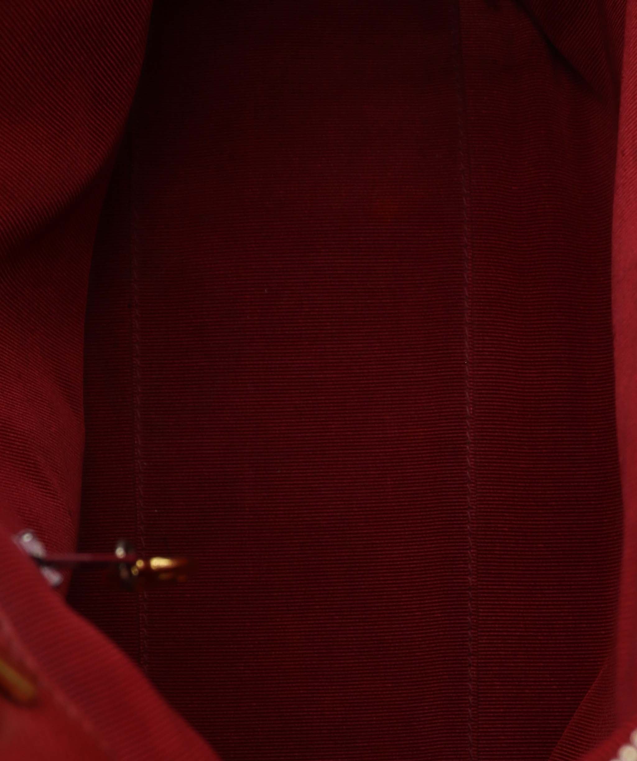 Chanel Chanel Vintage Envelope Turnlock Zip Tote Red Caviar GHW #4 SKC1995