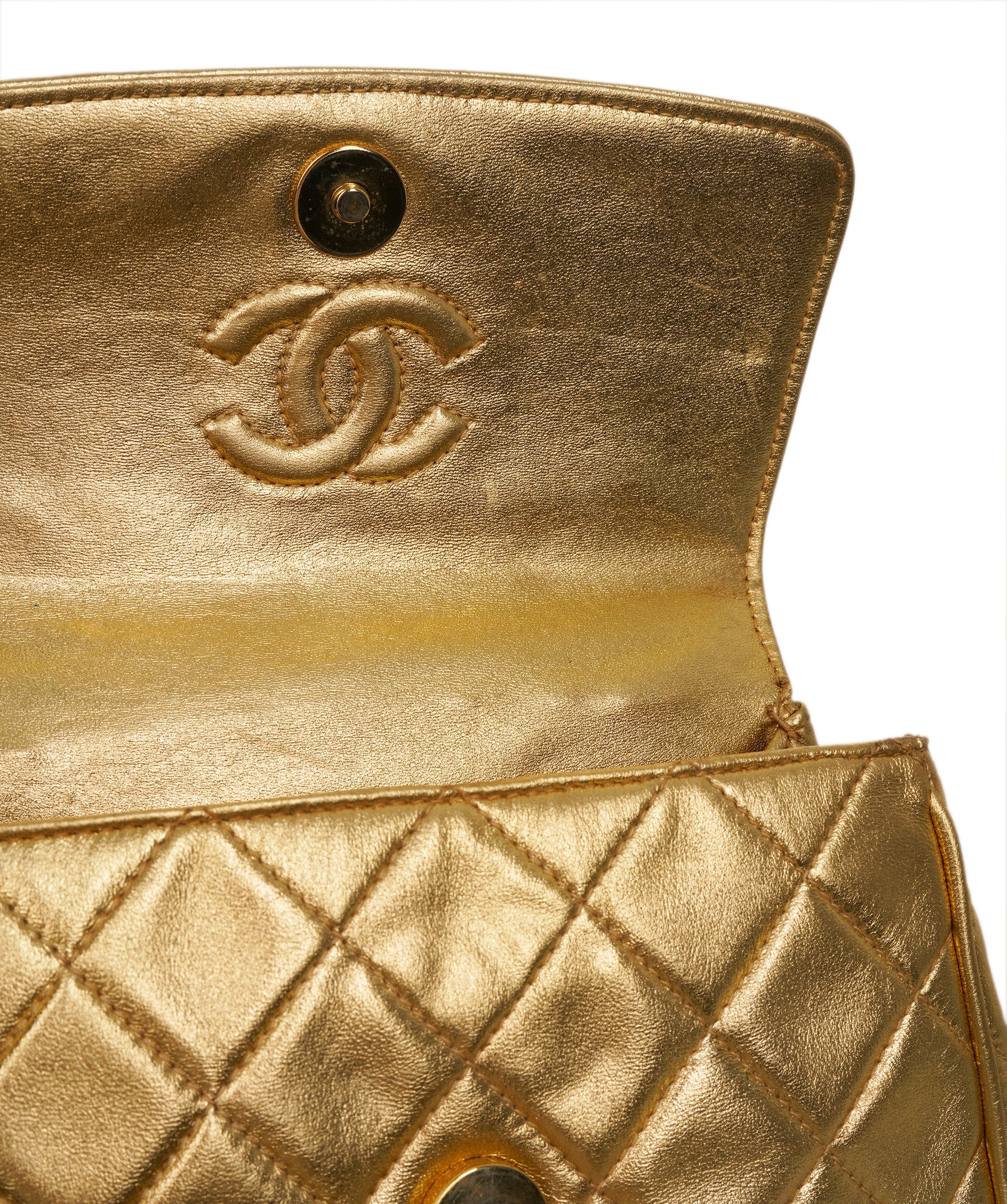 Chanel Chanel Vintage Gripoix Gold Lambskin Pearl Bag ALC2704