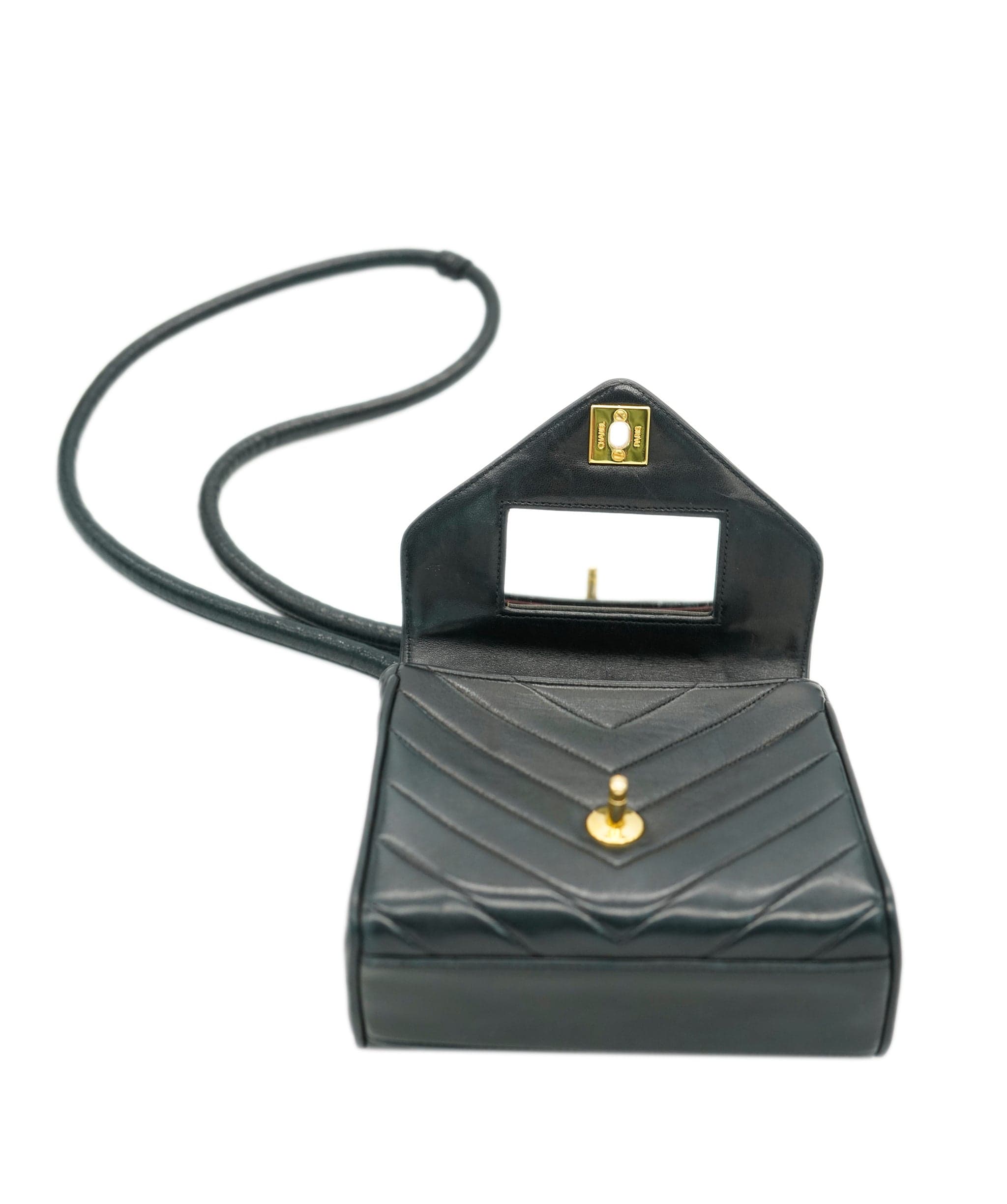 Chanel Chanel Vintage Mini Square Chevron Crossbody Bag ALC1705