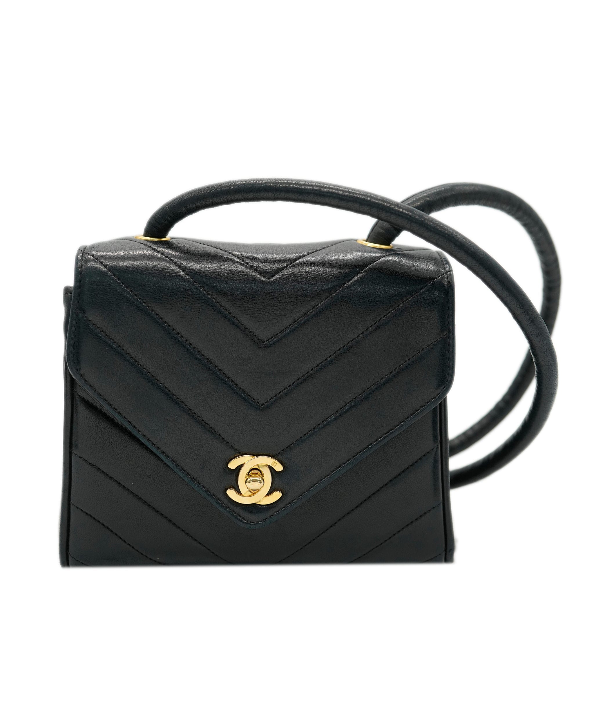 Chanel Chanel Vintage Mini Square Chevron Crossbody Bag ALC1705