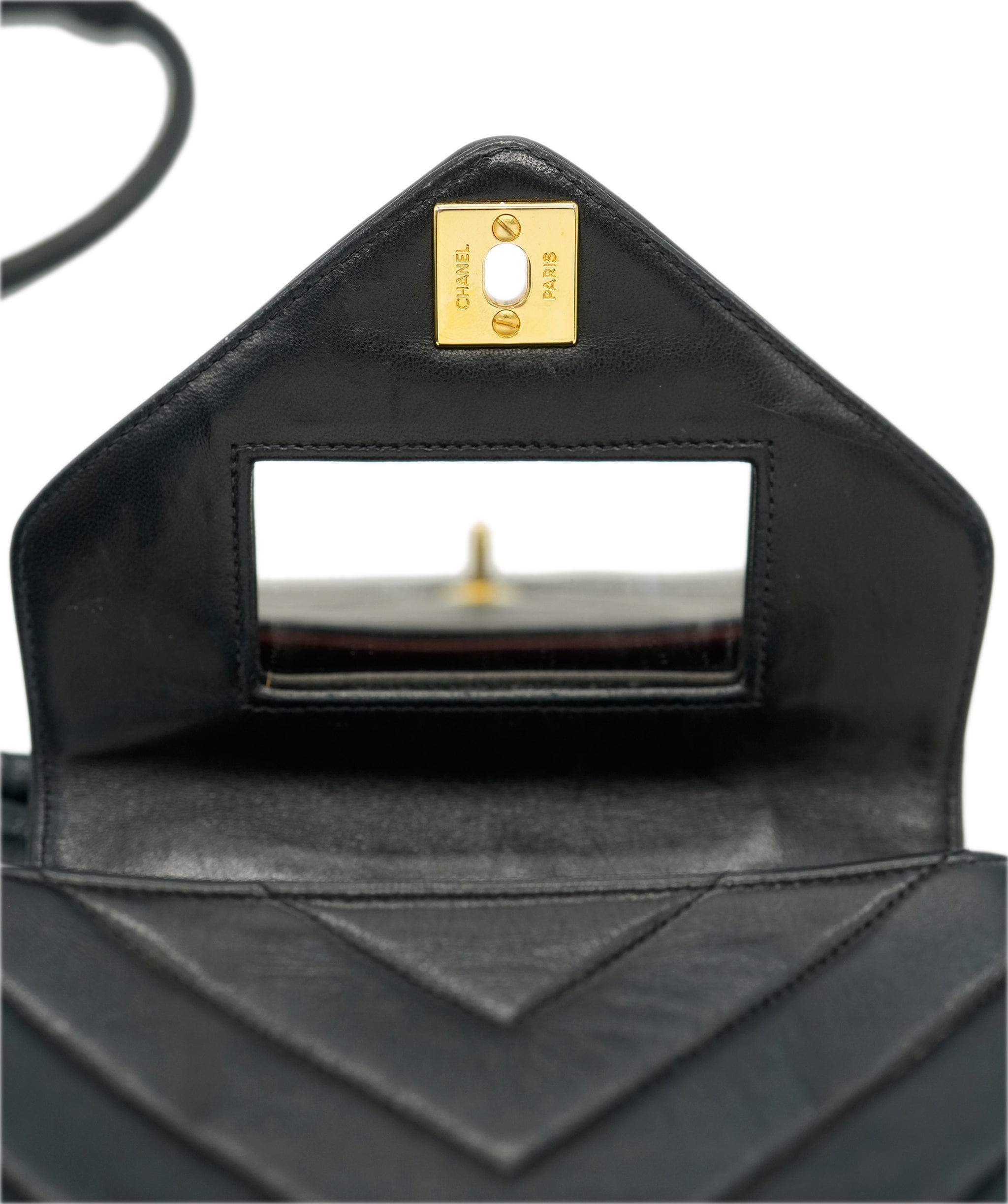 Chanel Chanel Vintage Mini Square Chevron Crossbody Bag ALC1705