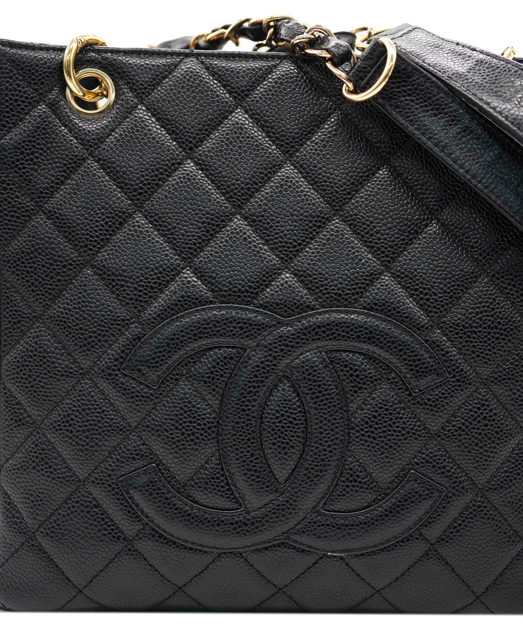 Chanel CHANEL VINTAGE PST CHAIN SHOULDER BAG BLACK CAVIAR SKIN 90269945 DBXS3591