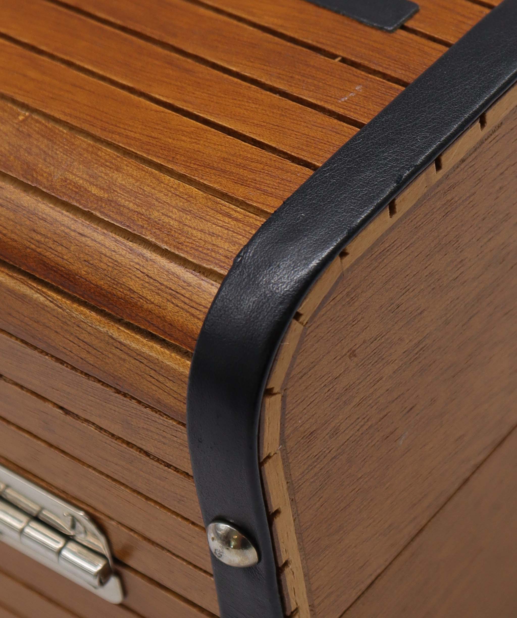 Chanel CHANEL VINTAGE WOOD VANITY HAND BAG WOOD LEATHER BROWN 90241772 DXBS2292