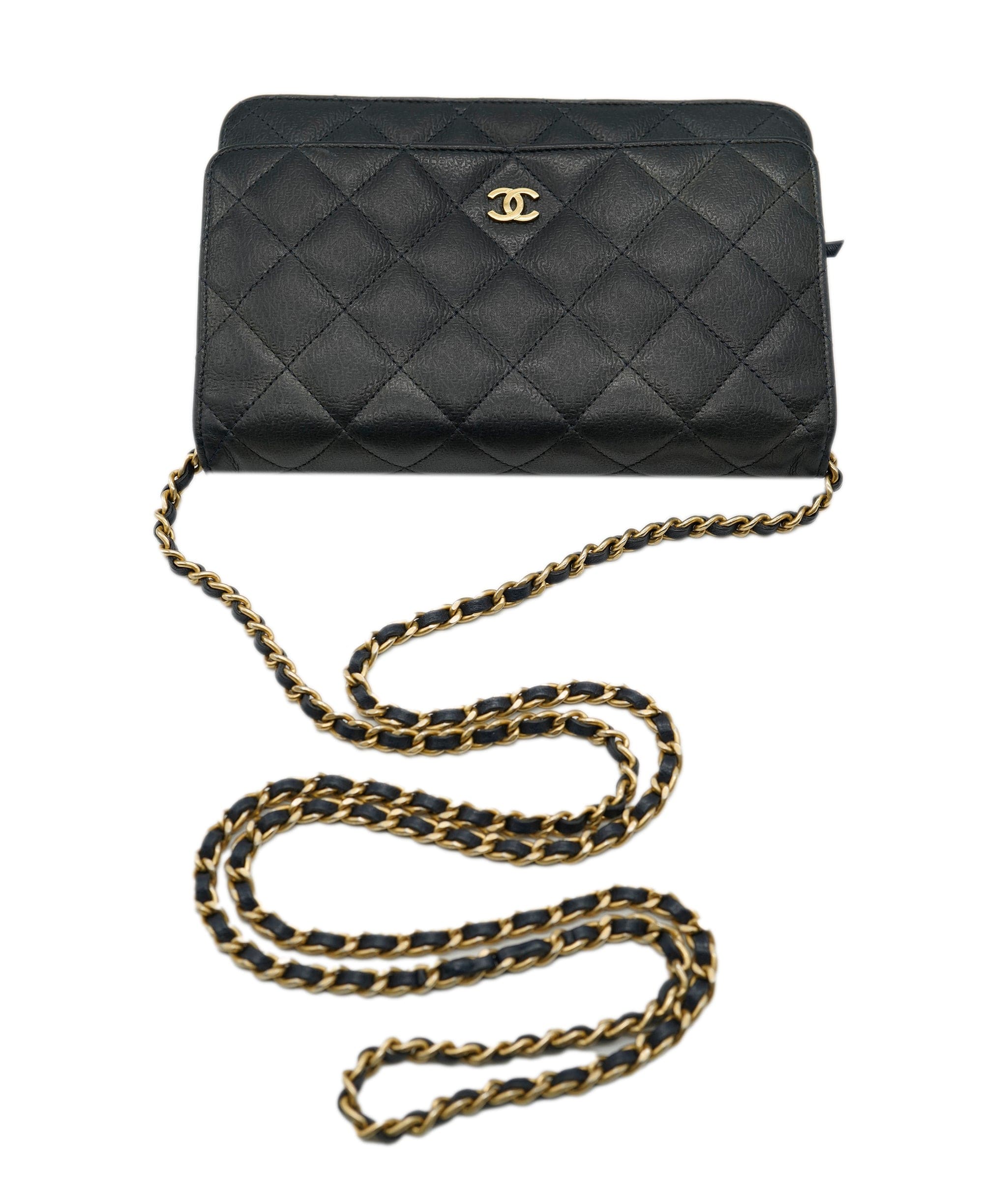 Chanel Chanel Wallet On Chain With Embossed CHANEL Logo GHW ALC2609