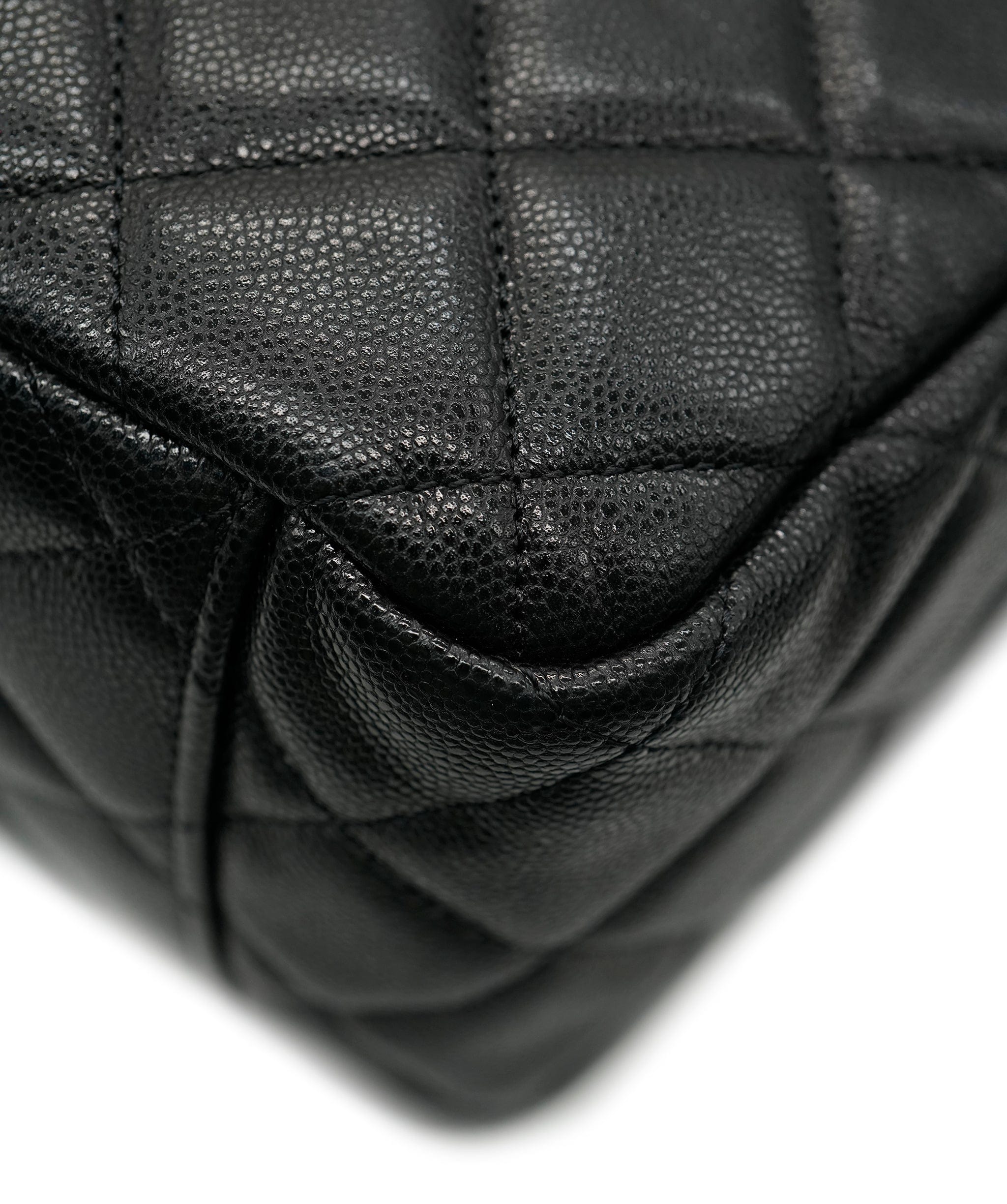 Chanel Chanel XXL Black Caviar Classic Travel Flap Bag Gold 24K CC Handbag Airline ALC2620