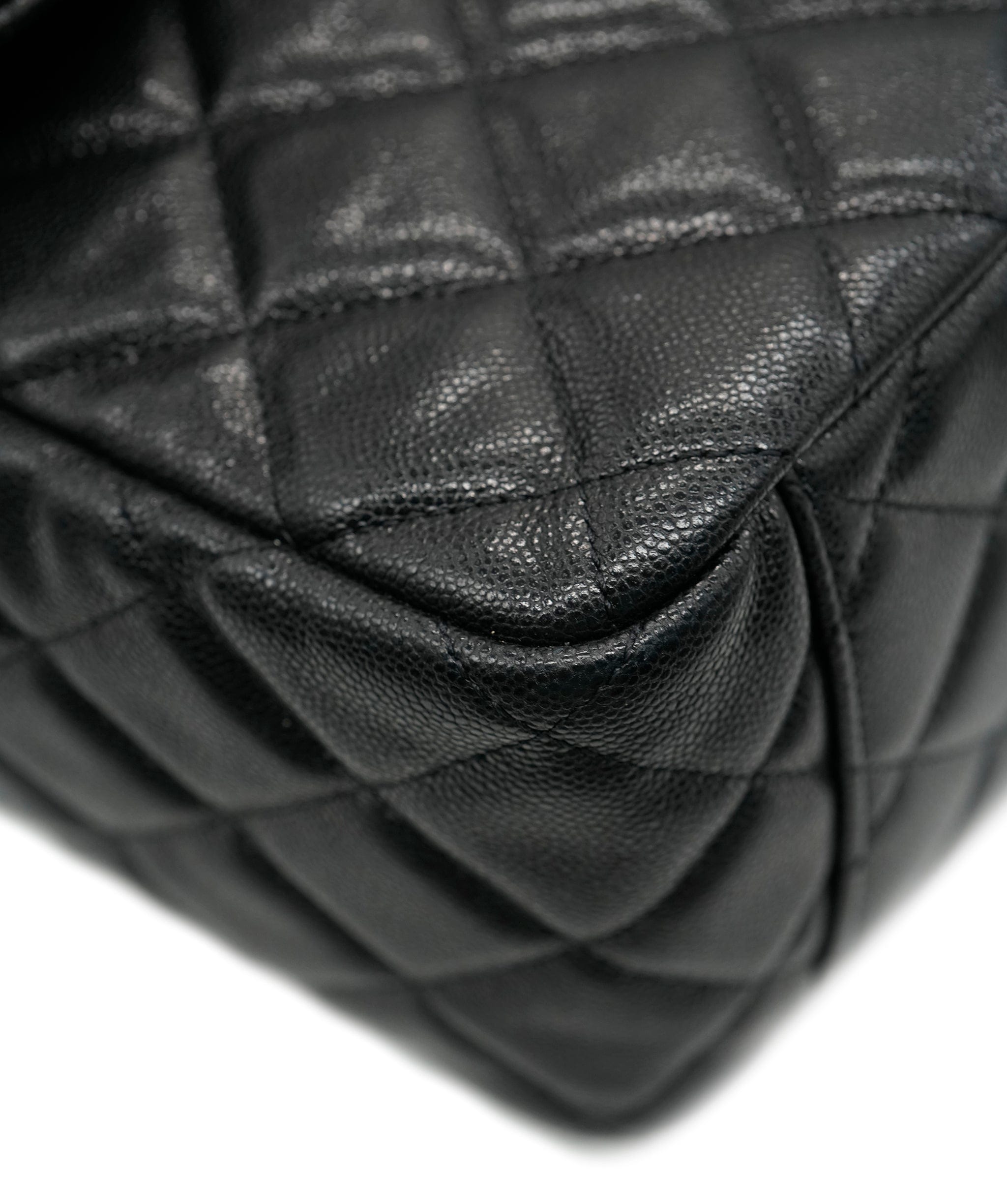 Chanel Chanel XXL Black Caviar Classic Travel Flap Bag Gold 24K CC Handbag Airline ALC2620