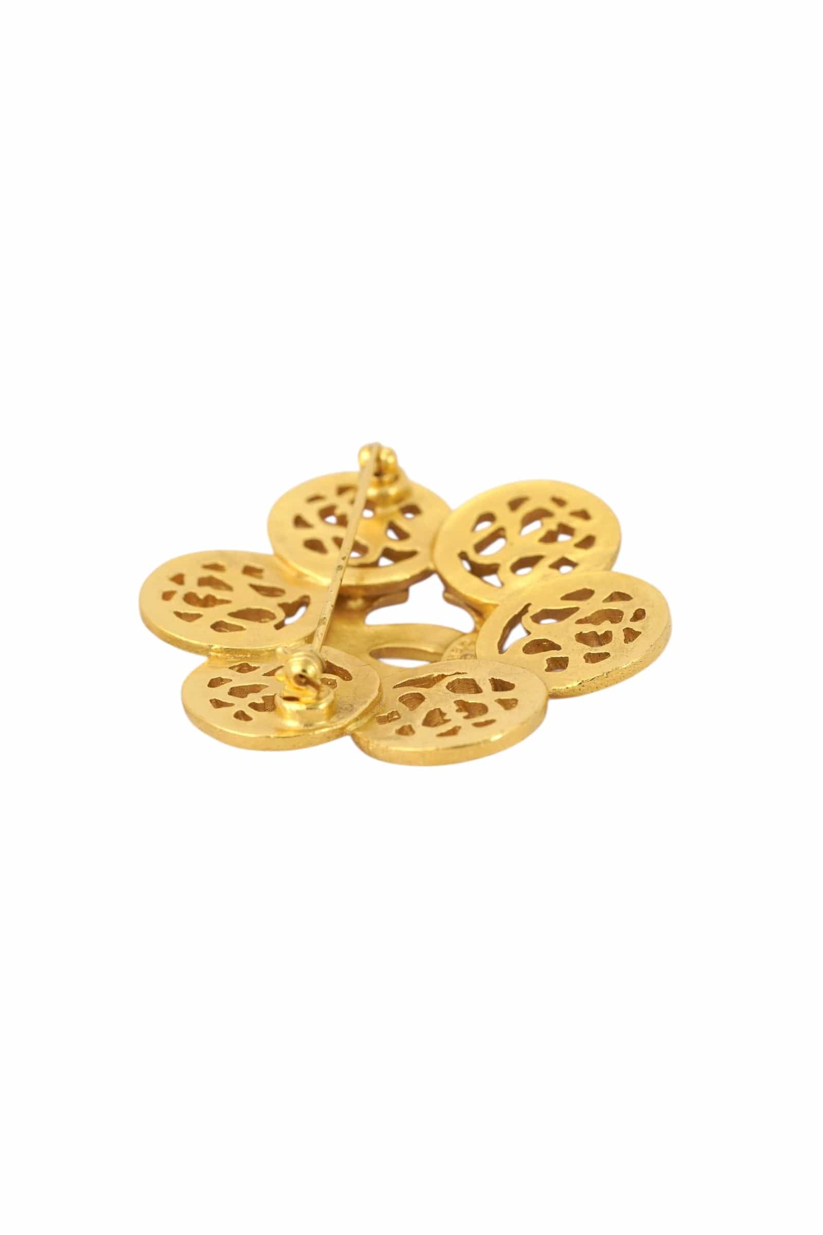 Chanel Chanel CC Logo Flower Vintage Brooch 95A