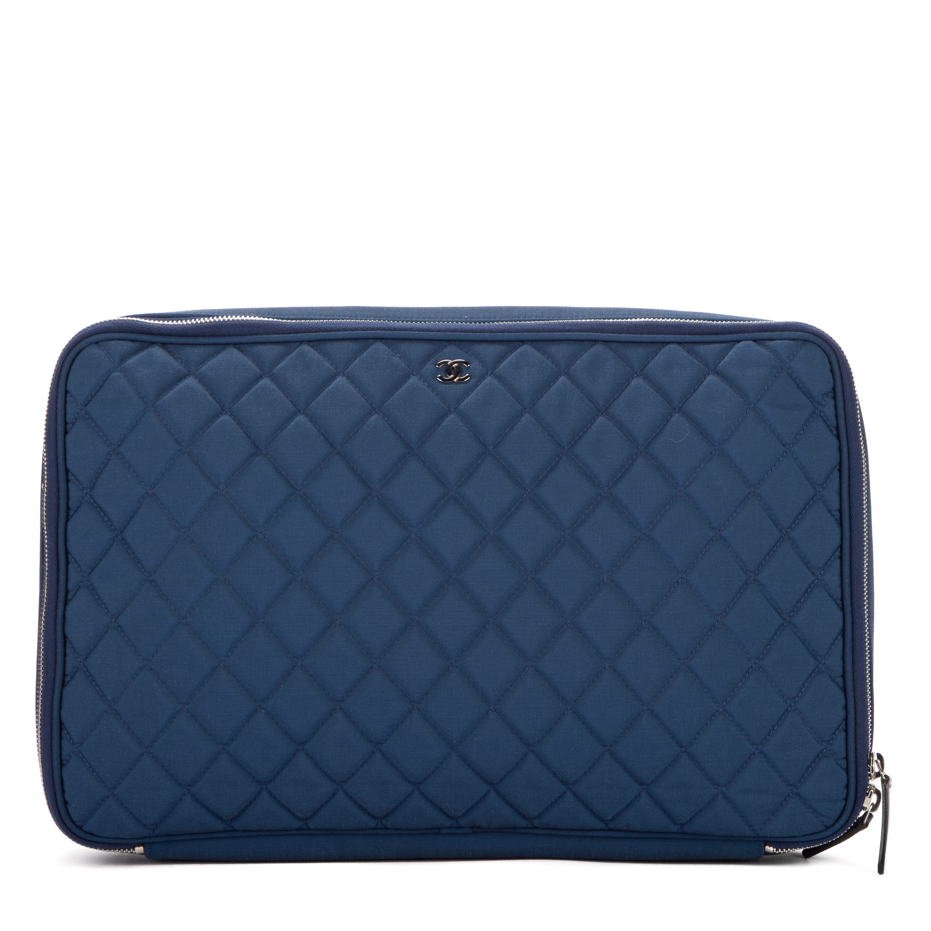 Chanel Chanel Blue Canvas Laptop Case OAG5185