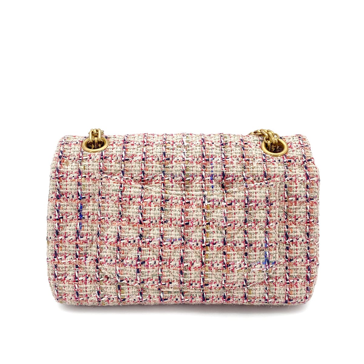 chanel CHANEL 2.55 CHAIN SHOULDER BAG MULTICOLOR TWEED 90264534