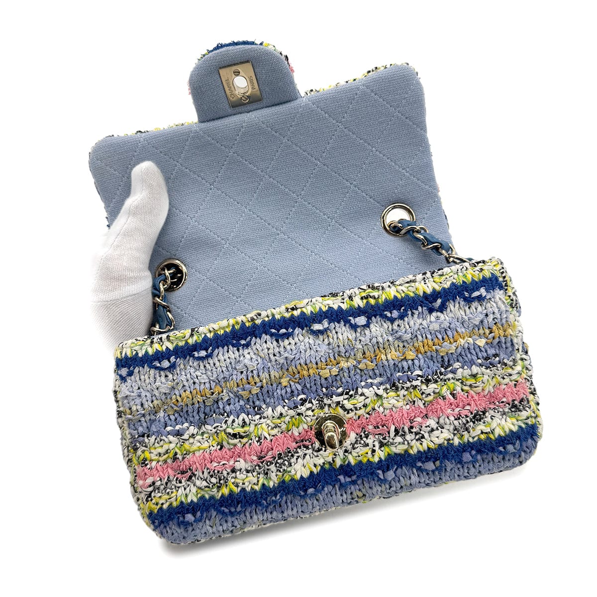 Chanel CHANEL CHAIN SHOULDER BAG MULTICOLOR TWEED 90272956