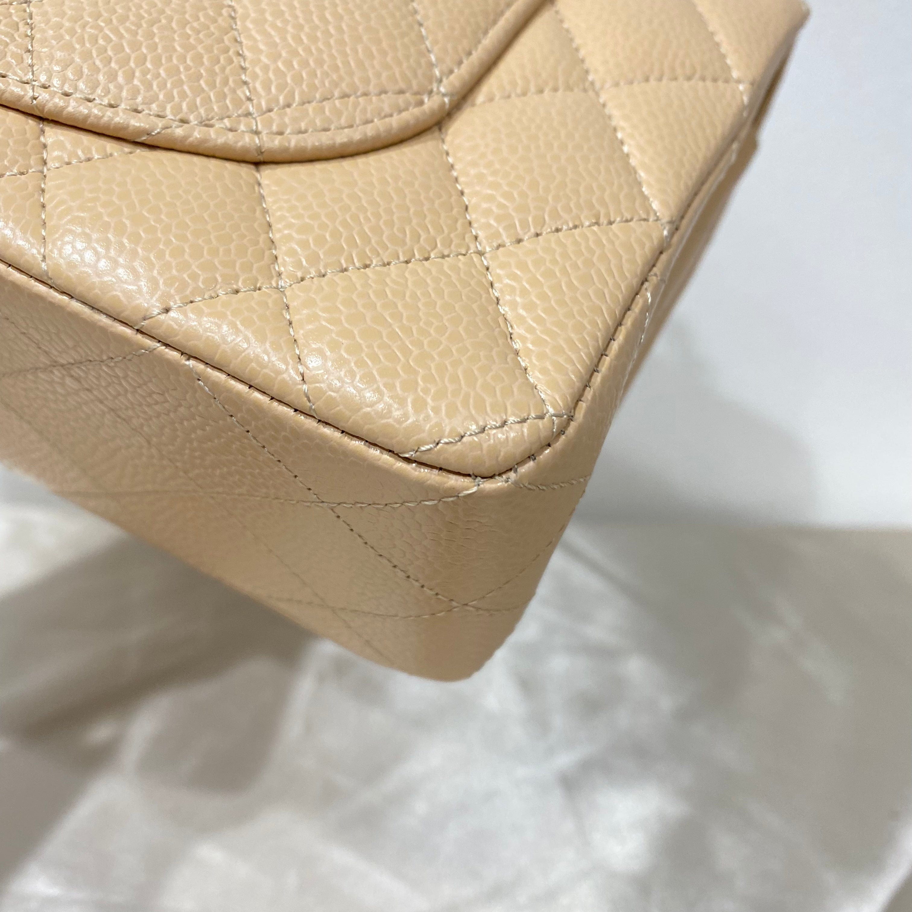 Chanel Chanel Classic Flap Small Beige Caviar SHW (MC) 90206386