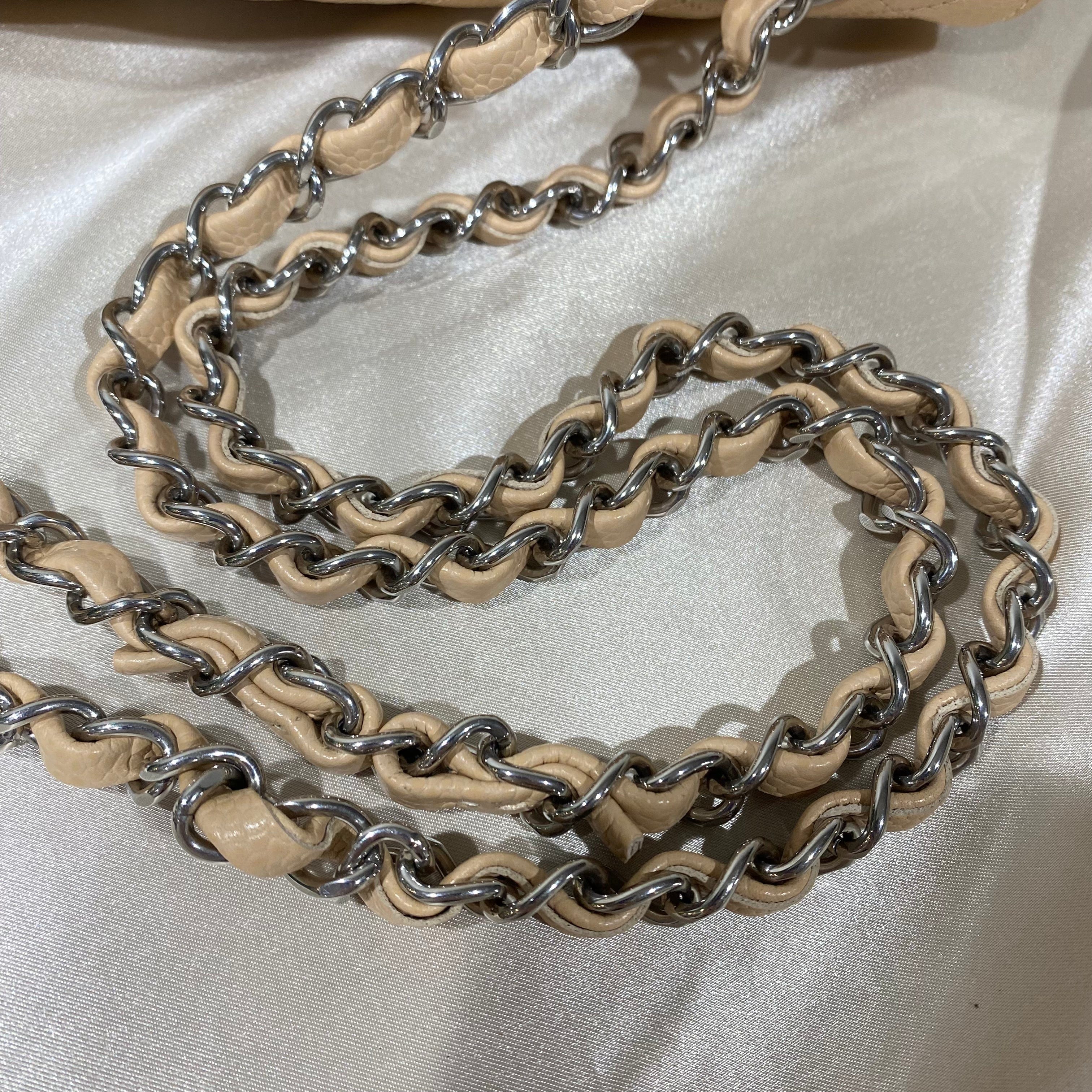 Chanel Chanel Classic Flap Small Beige Caviar SHW (MC) 90206386