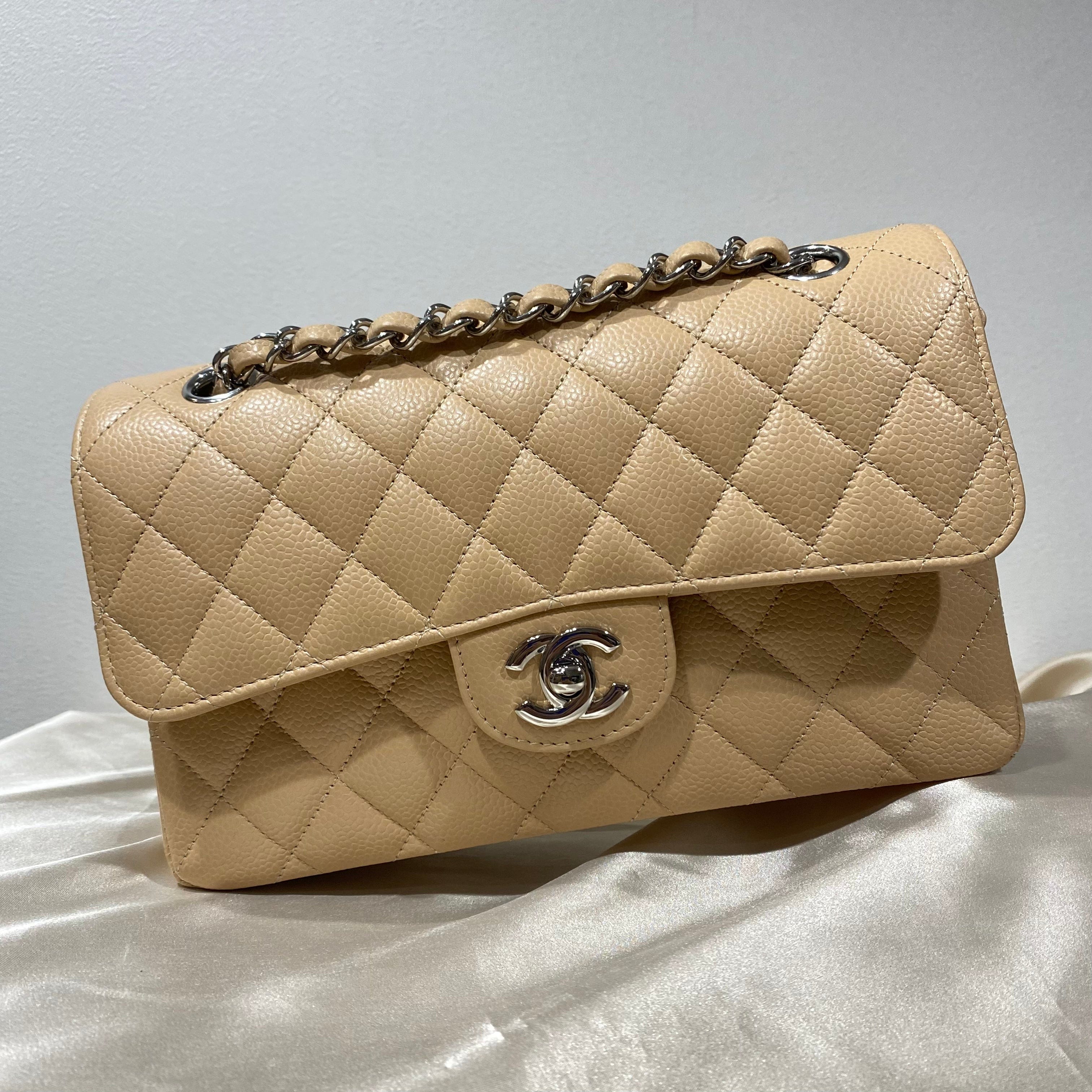 Chanel Chanel Classic Flap Small Beige Caviar SHW (MC) 90206386