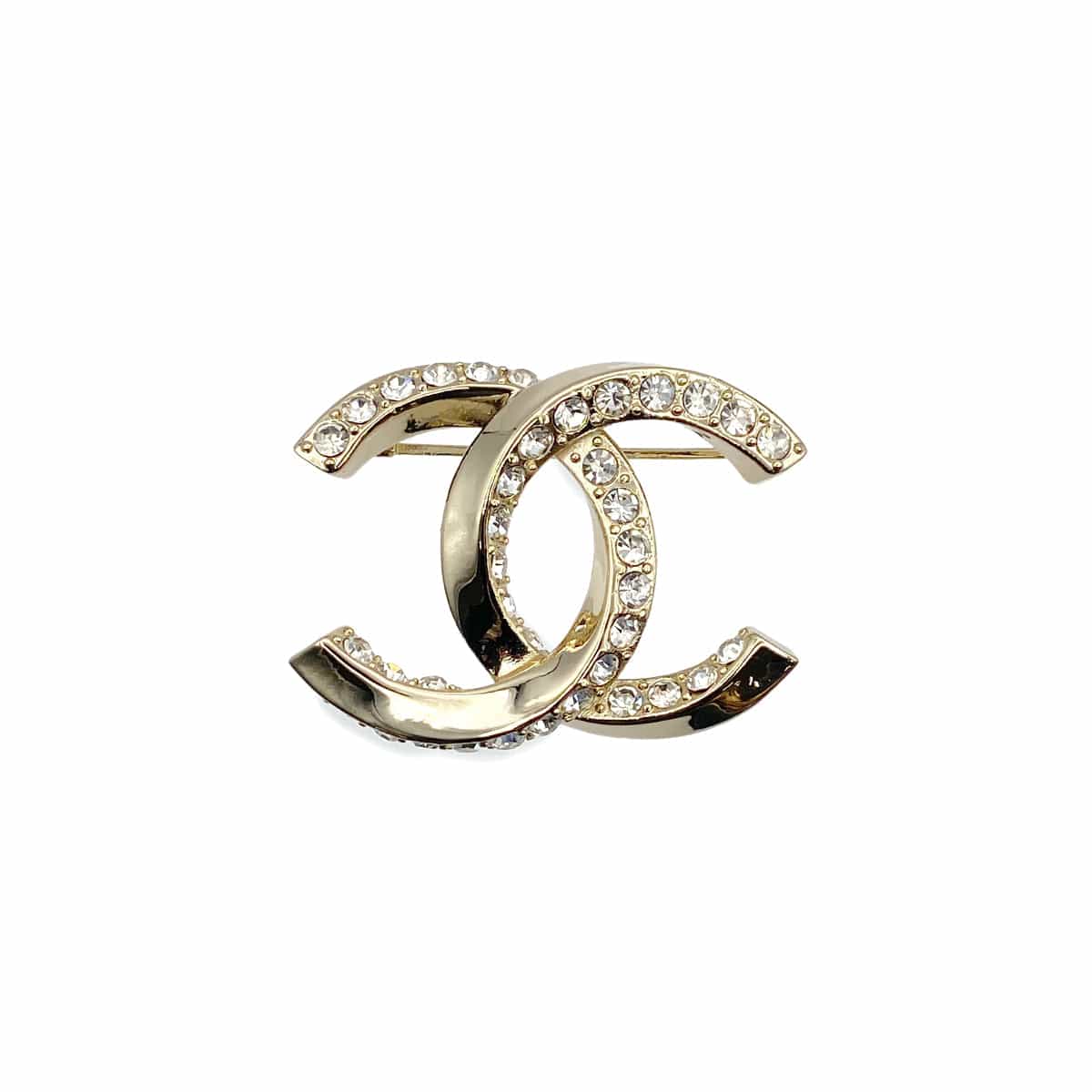 CHANEL CHANEL COCOMARK BROOCH RHINESTONE ACCESSORY L23B 90274458