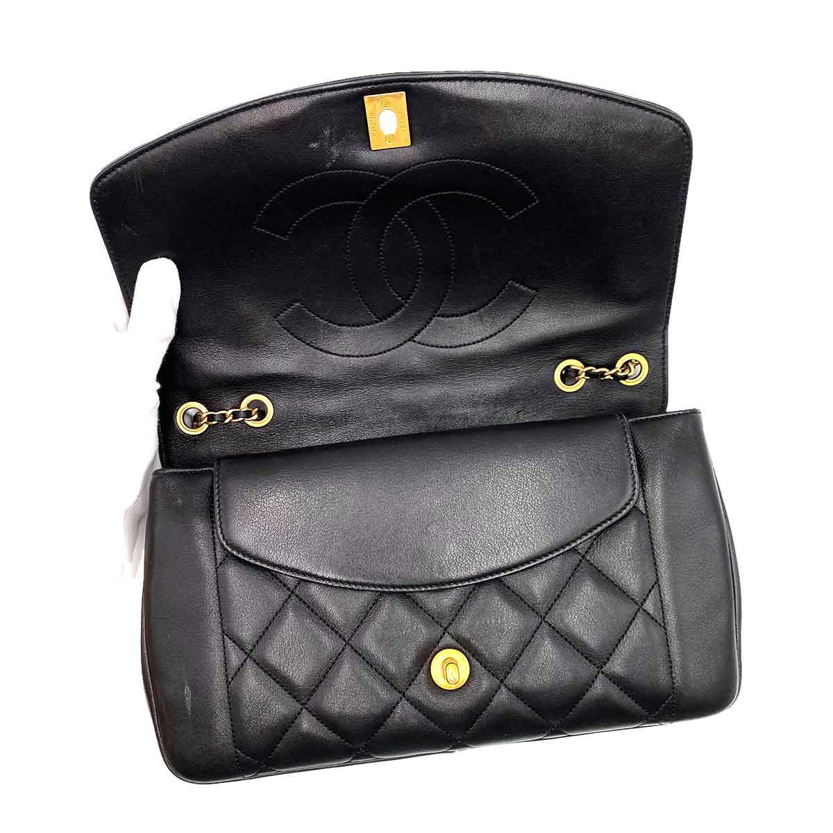 CHANEL CHANEL DIANA NEW MODEL MEDIUM LAMBSKIN 90225678