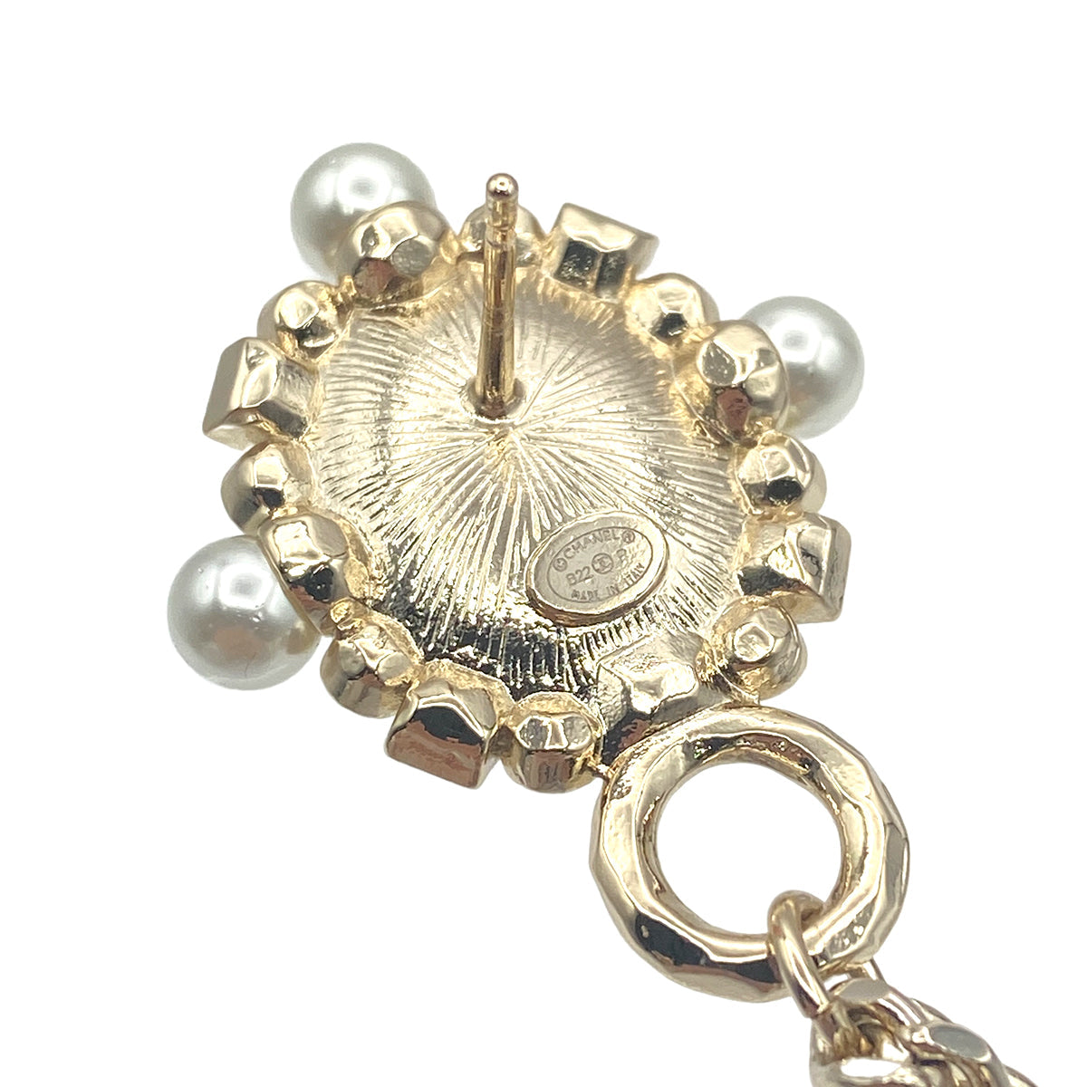 CHANEL CHANEL EARRINGS RHINESTONE FAKEPEARL COCOMARK ACCESSORY B22P 90271926