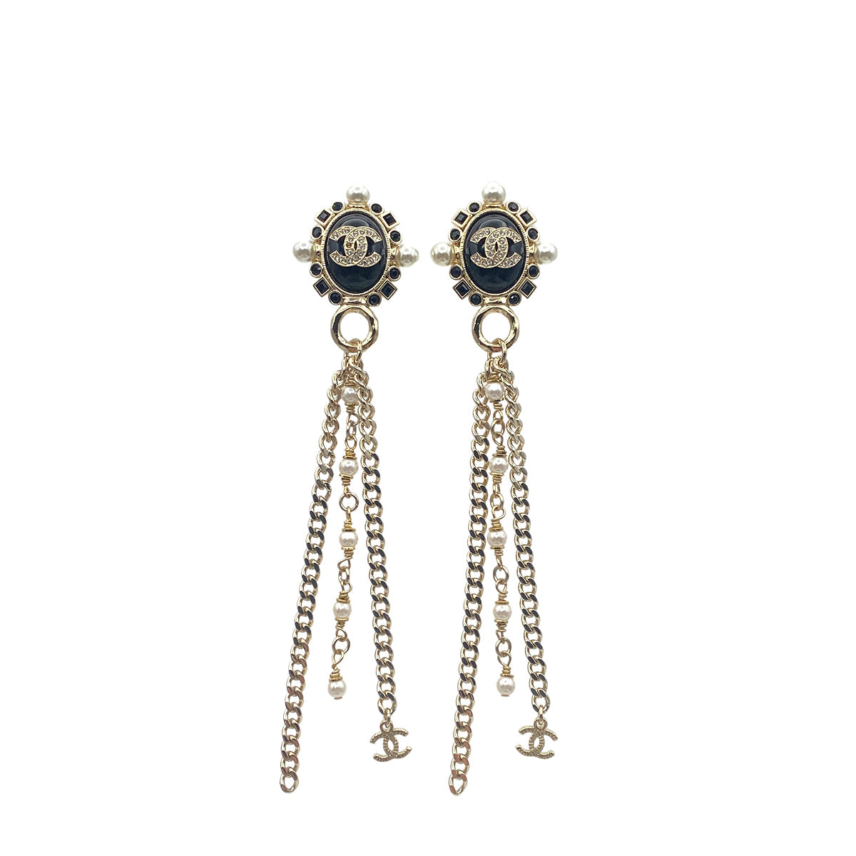 CHANEL CHANEL EARRINGS RHINESTONE FAKEPEARL COCOMARK ACCESSORY B22P 90271926