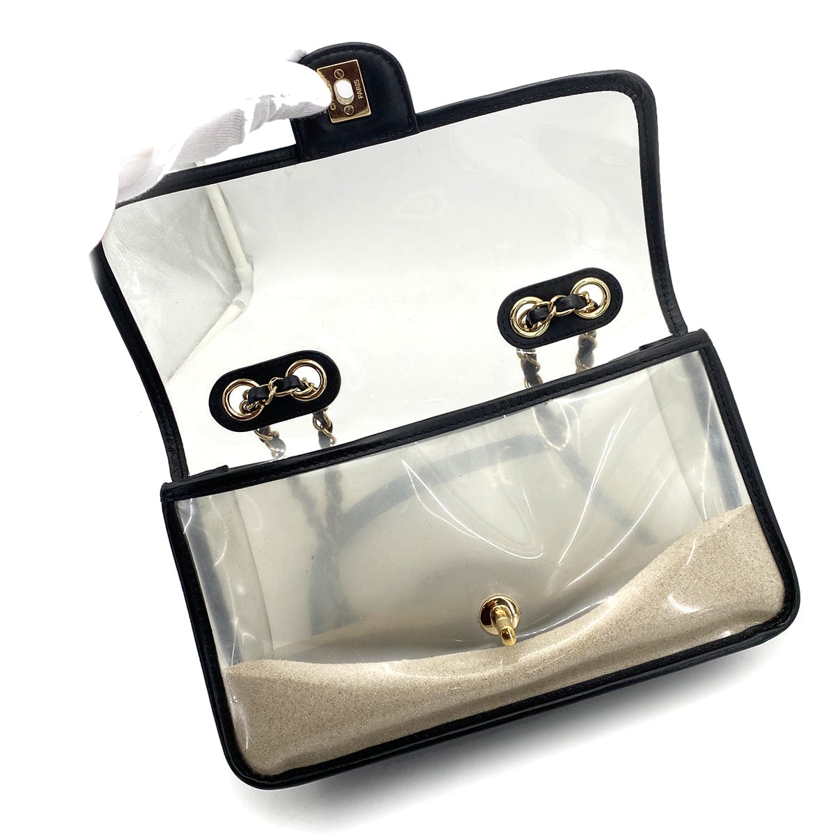 CHANEL CHANEL ENAMEL WITH SAND CLEAR SHOLDRE BAG 90260509