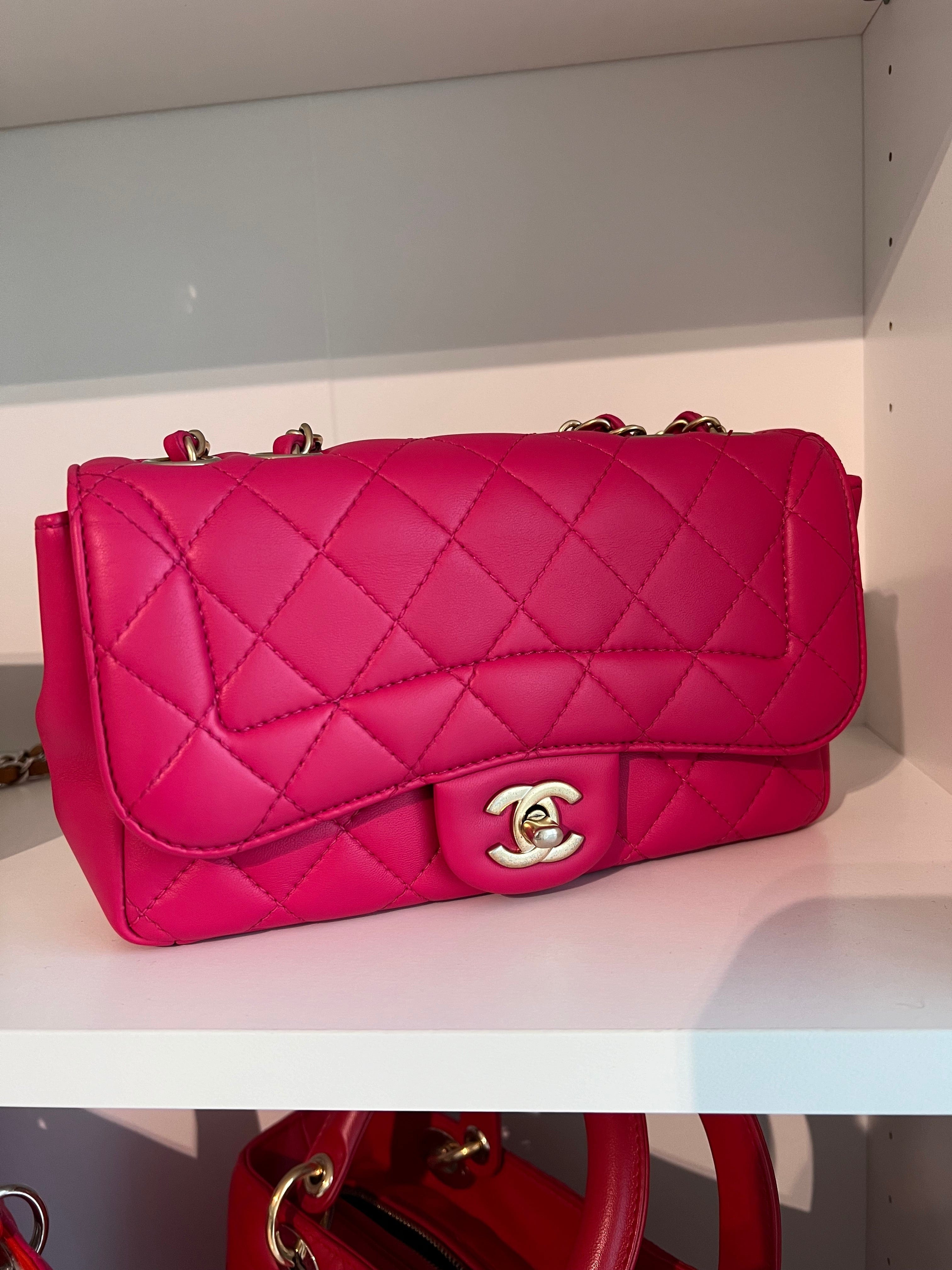 Chanel Chanel Mademoiselle Chic Flap Mini Rectangle Fuschia GHW SYCM151