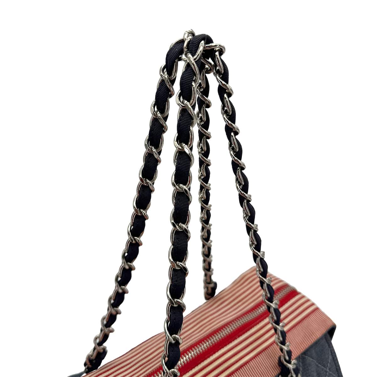 CHANEL CHANEL MATELASSE COCOMARK CHAIN SHOULDER BAG BLUE RED DENIM 90313343