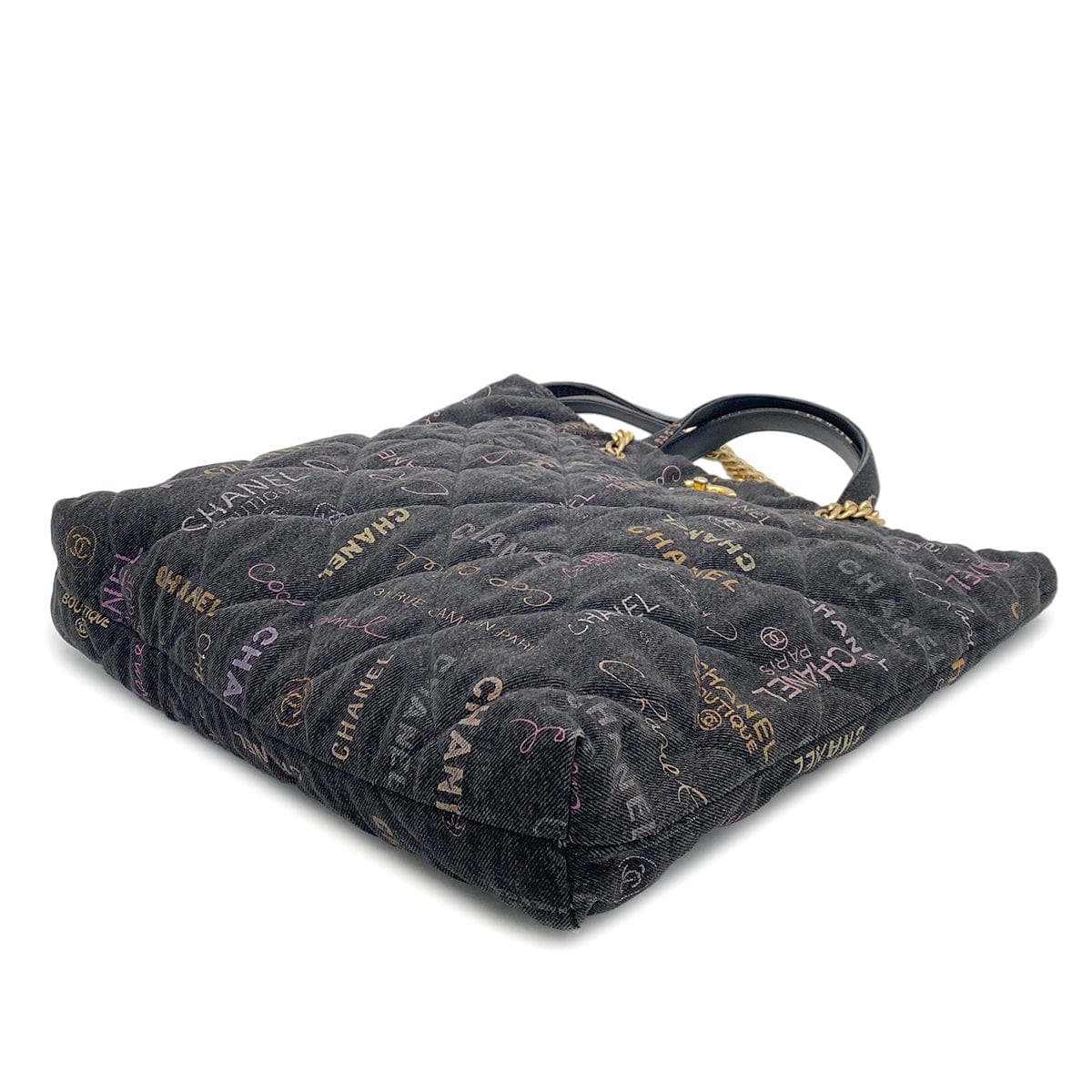 CHANEL CHANEL MAXI SHOPPINGBAG 2WAY TOTE BAG BLACK DENIM 90265297