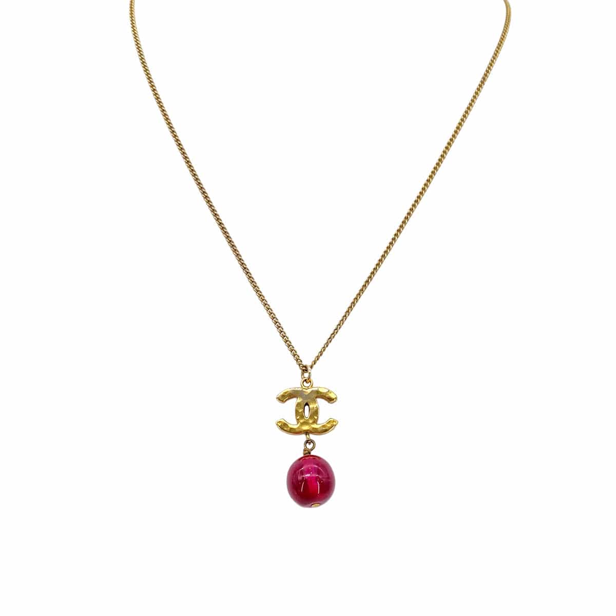 CHANEL CHANEL NECKLACE COCOMARK COLOR STONE ACCESSORY B11A 90269688