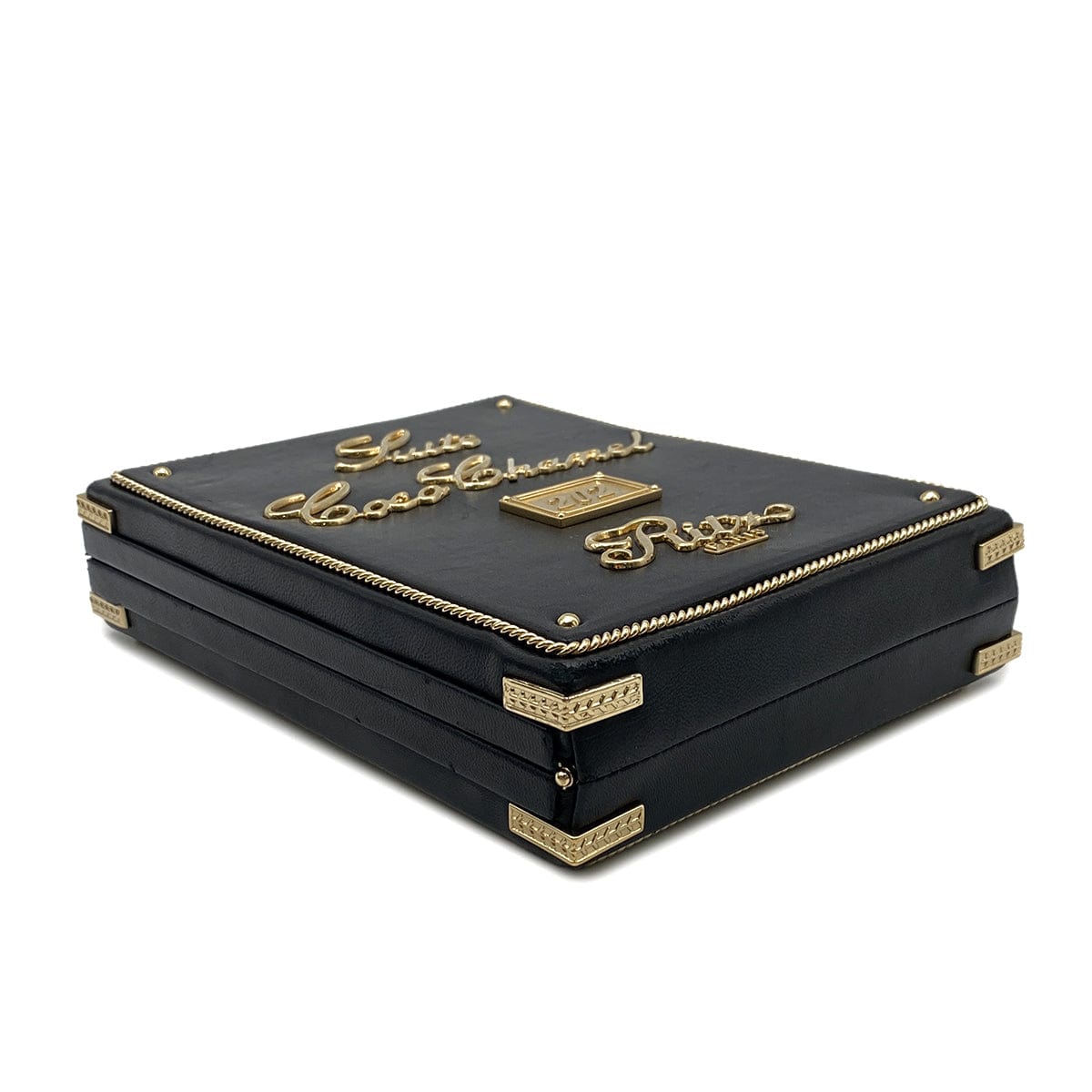 Chanel CHANEL ROOM CARD MINAUDIERE EVENING CHAIN SHOULDER BAG BLACK LAMB SKIN 90268328