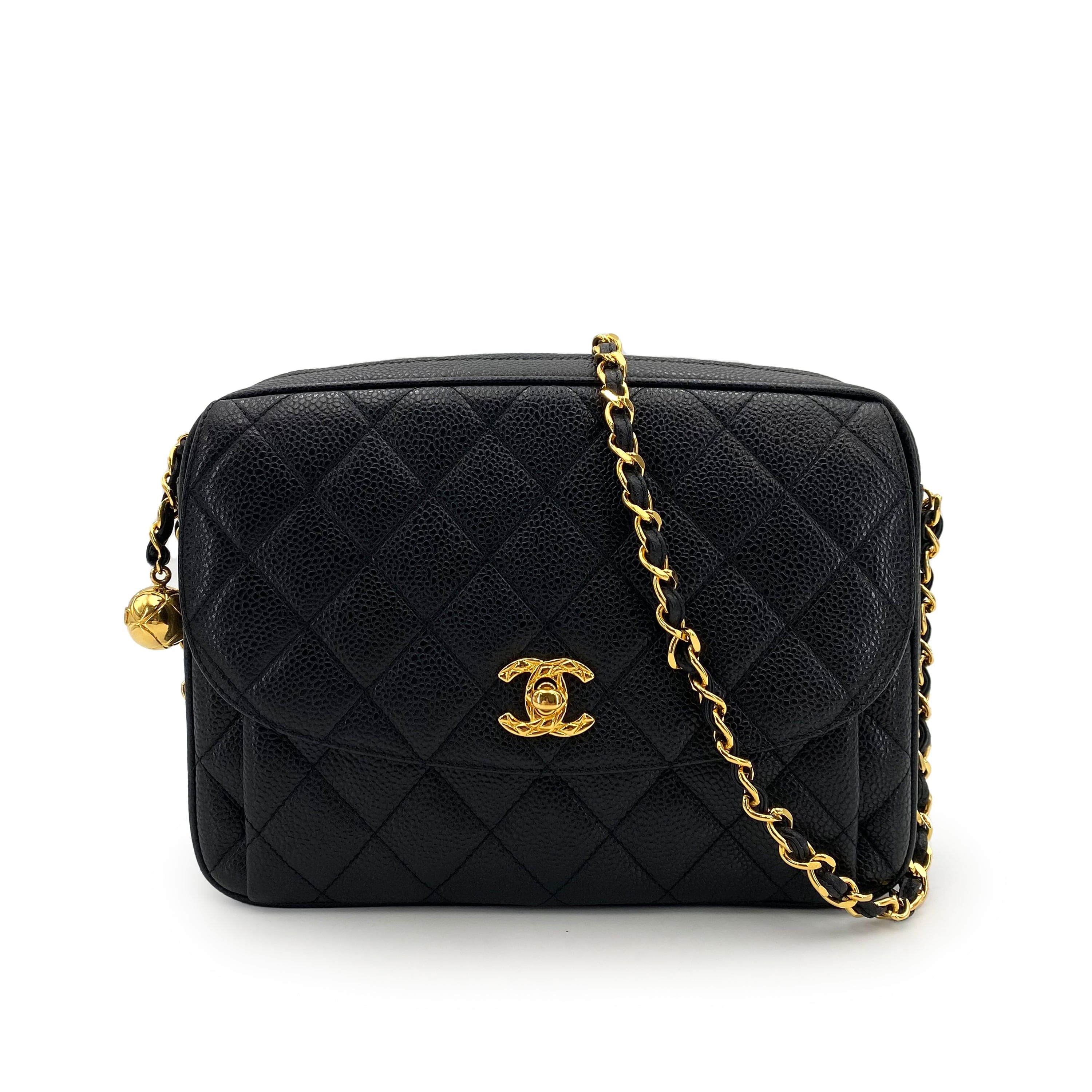 Chanel Chanel Vintage Camera Bag CC Turnlock Black Caviar #2 90242118