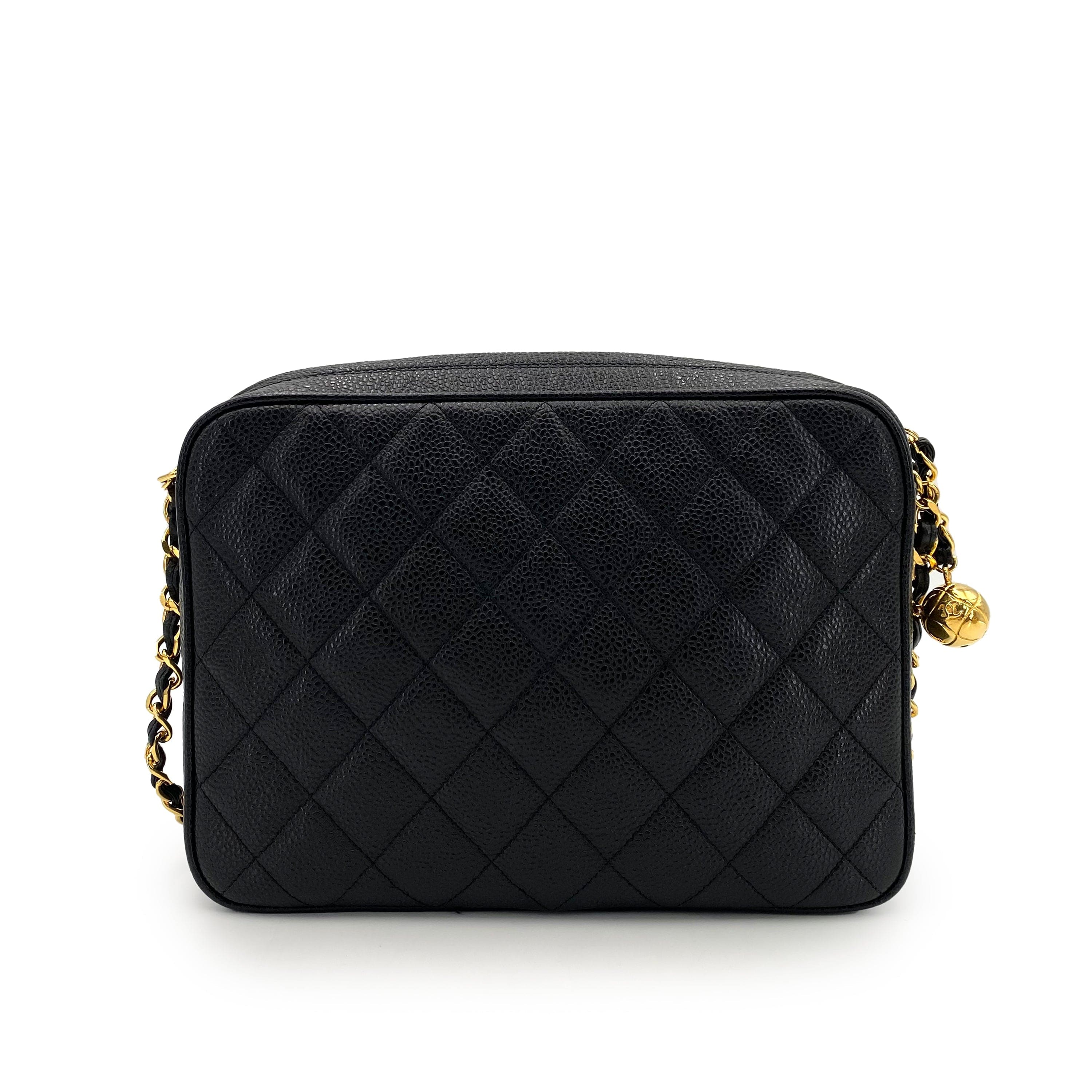 Chanel Chanel Vintage Camera Bag CC Turnlock Black Caviar #2 90242118