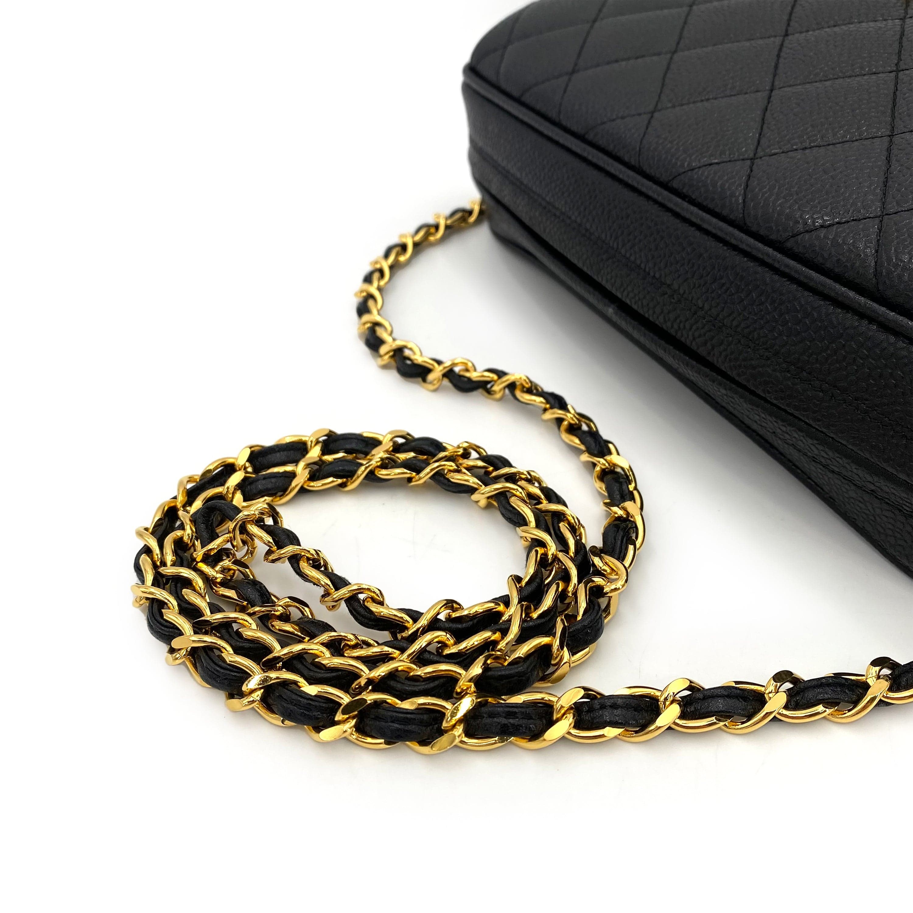 Chanel Chanel Vintage Camera Bag CC Turnlock Black Caviar #2 90242118