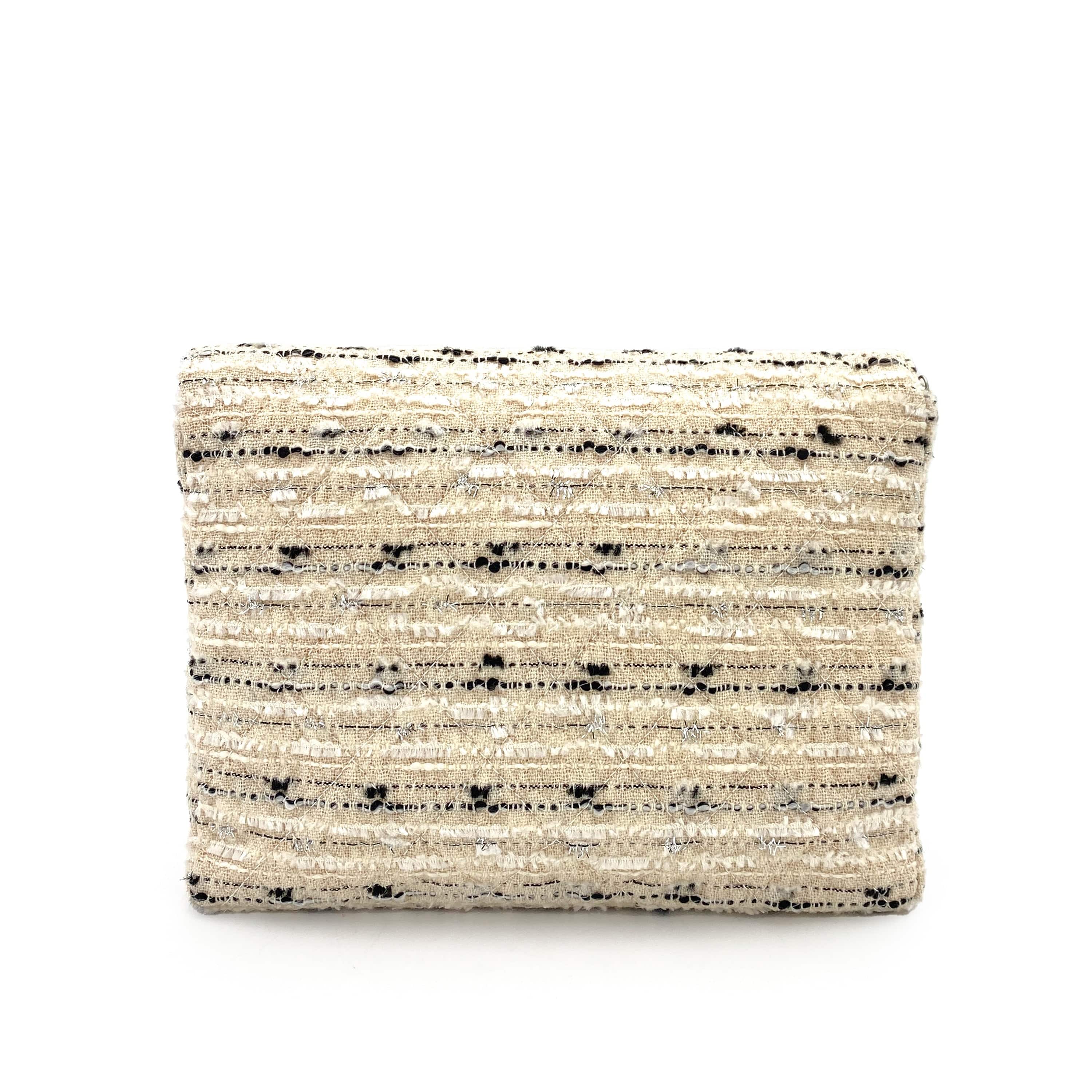 chanel CHANEL VINTAGE CHAIN SHOULDER BAG MULTICOLOR TWEED 90240950