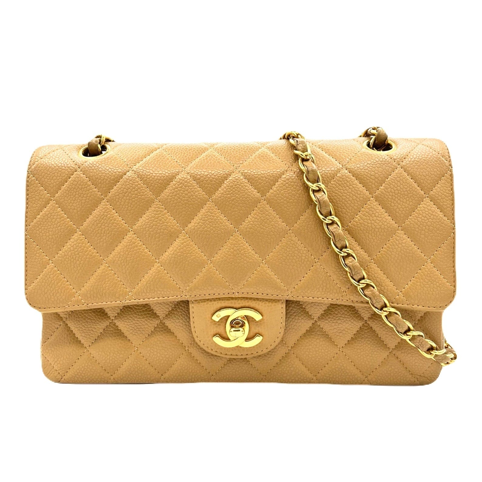Chanel Chanel Vintage Classic Flap Medium Beige Caviar GHW #6 90202042