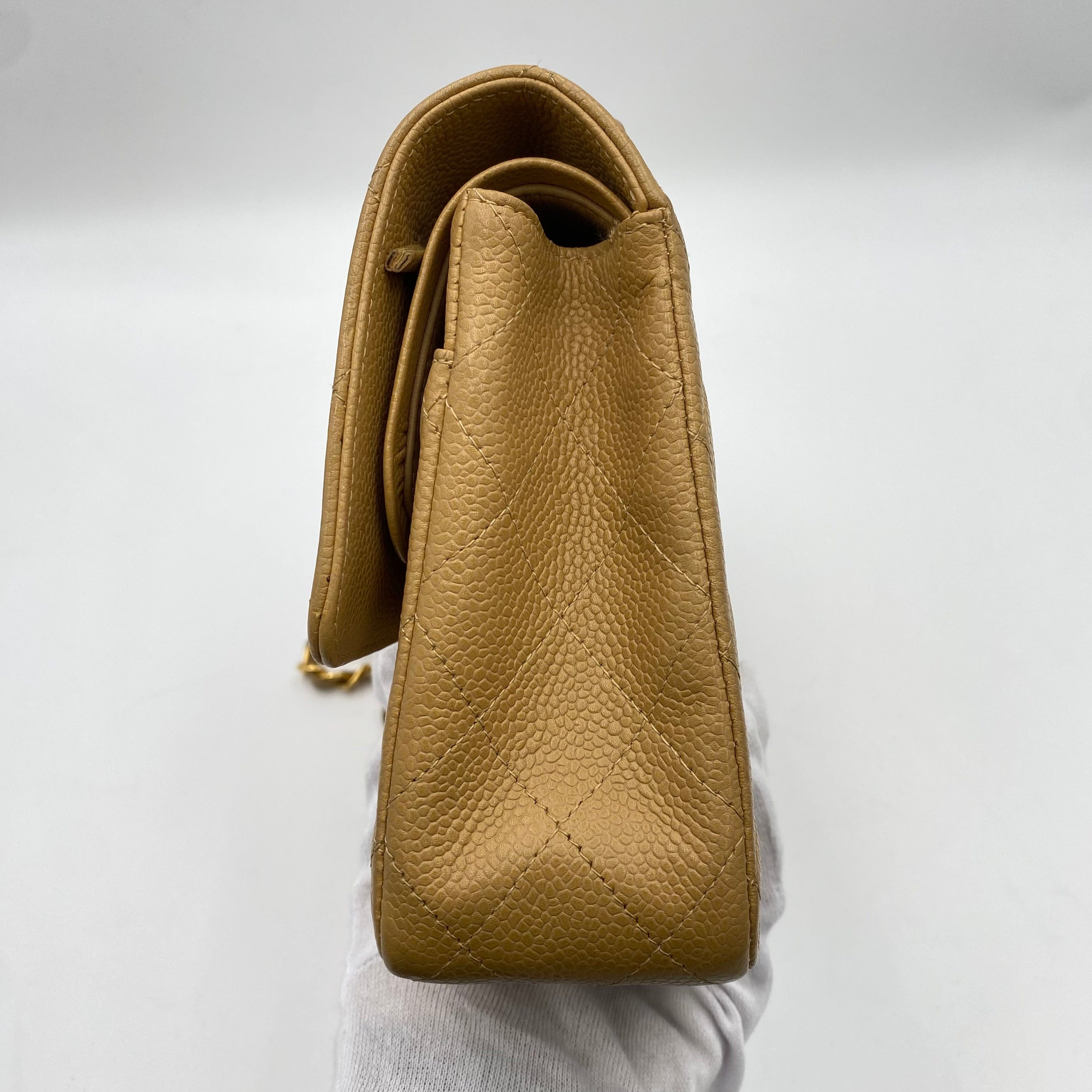 Chanel Chanel Vintage Classic Flap Medium Beige Caviar GHW #6 90202042