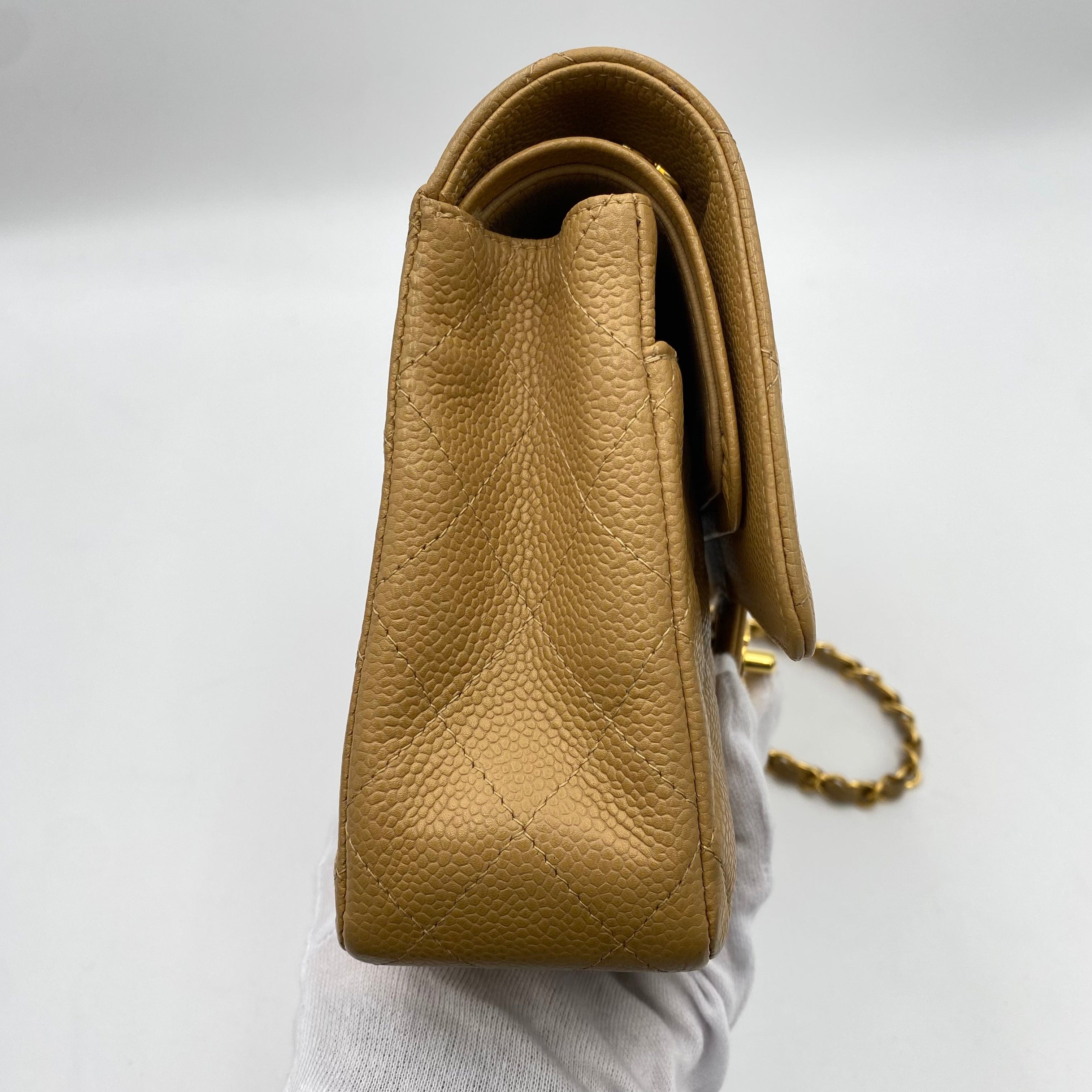 Chanel Chanel Vintage Classic Flap Medium Beige Caviar GHW #6 90202042