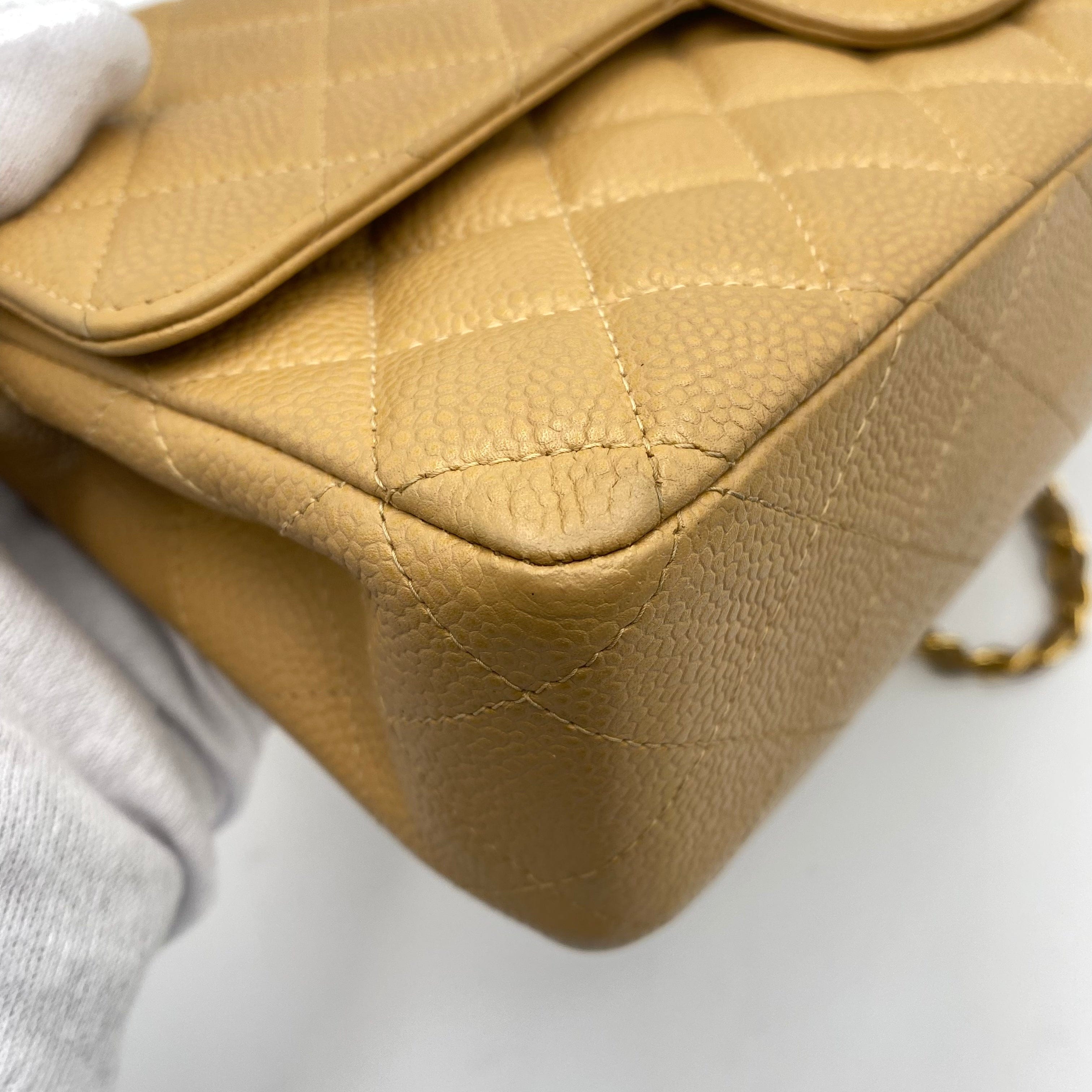 Chanel Chanel Vintage Classic Flap Medium Beige Caviar GHW #6 90202042