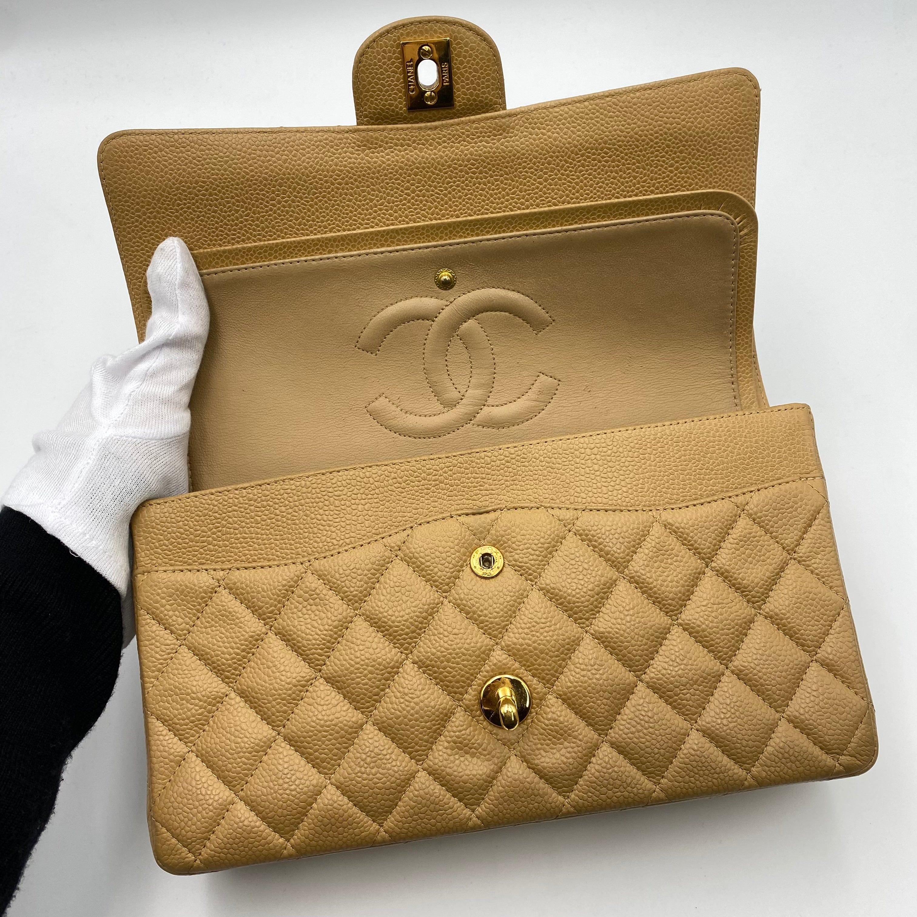 Chanel Chanel Vintage Classic Flap Medium Beige Caviar GHW #6 90202042