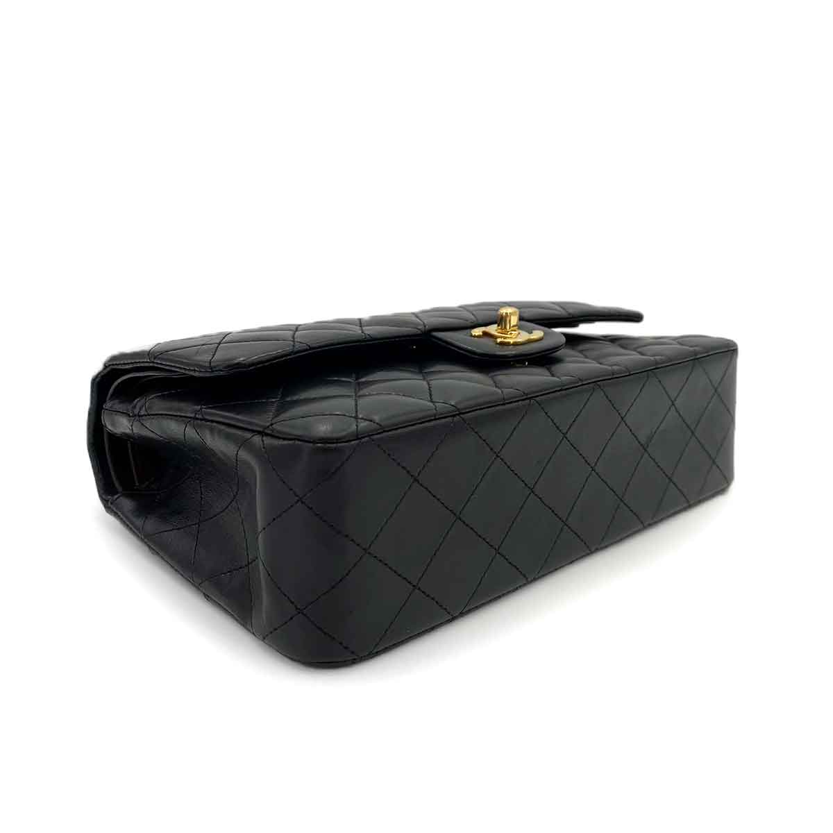 Chanel Chanel Vintage Classic Flap Medium Black Lambskin GHW #11 90242113