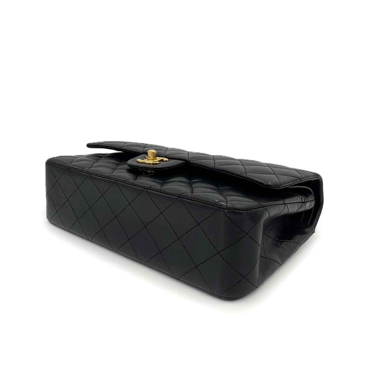 Chanel Chanel Vintage Classic Flap Medium Black Lambskin GHW #11 90242113