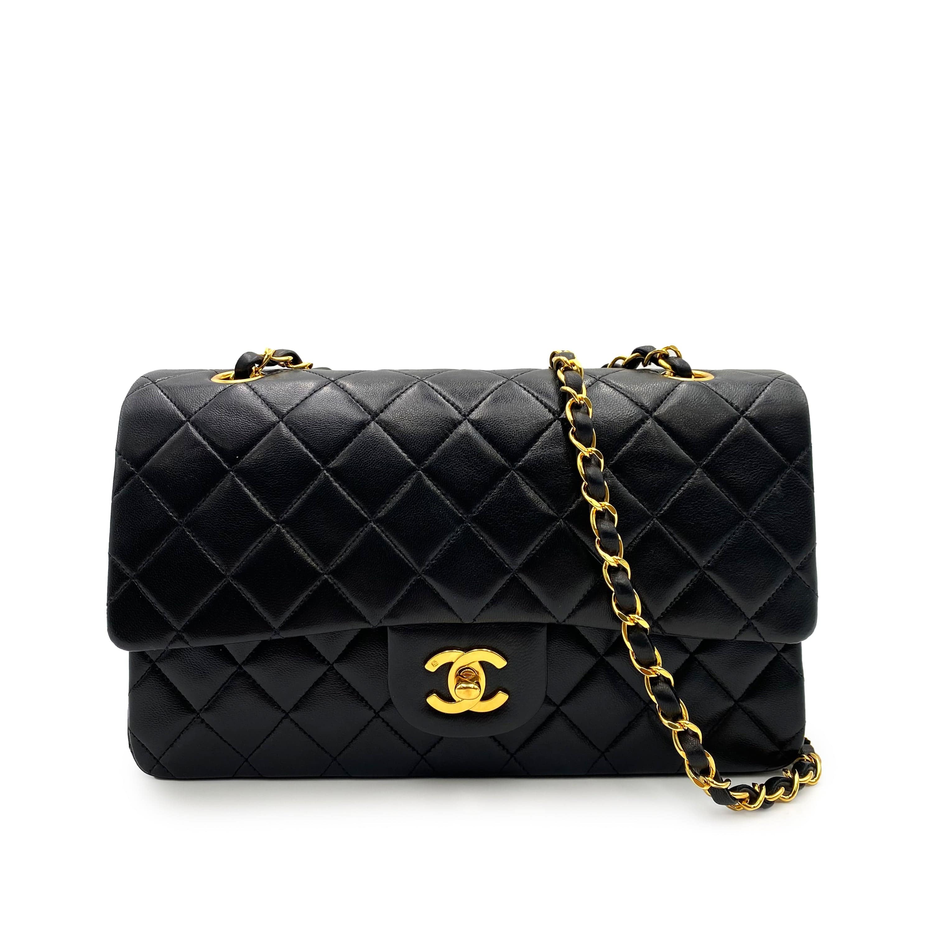 Chanel Chanel Vintage Classic Flap Medium Black Lambskin GHW #2 90228902