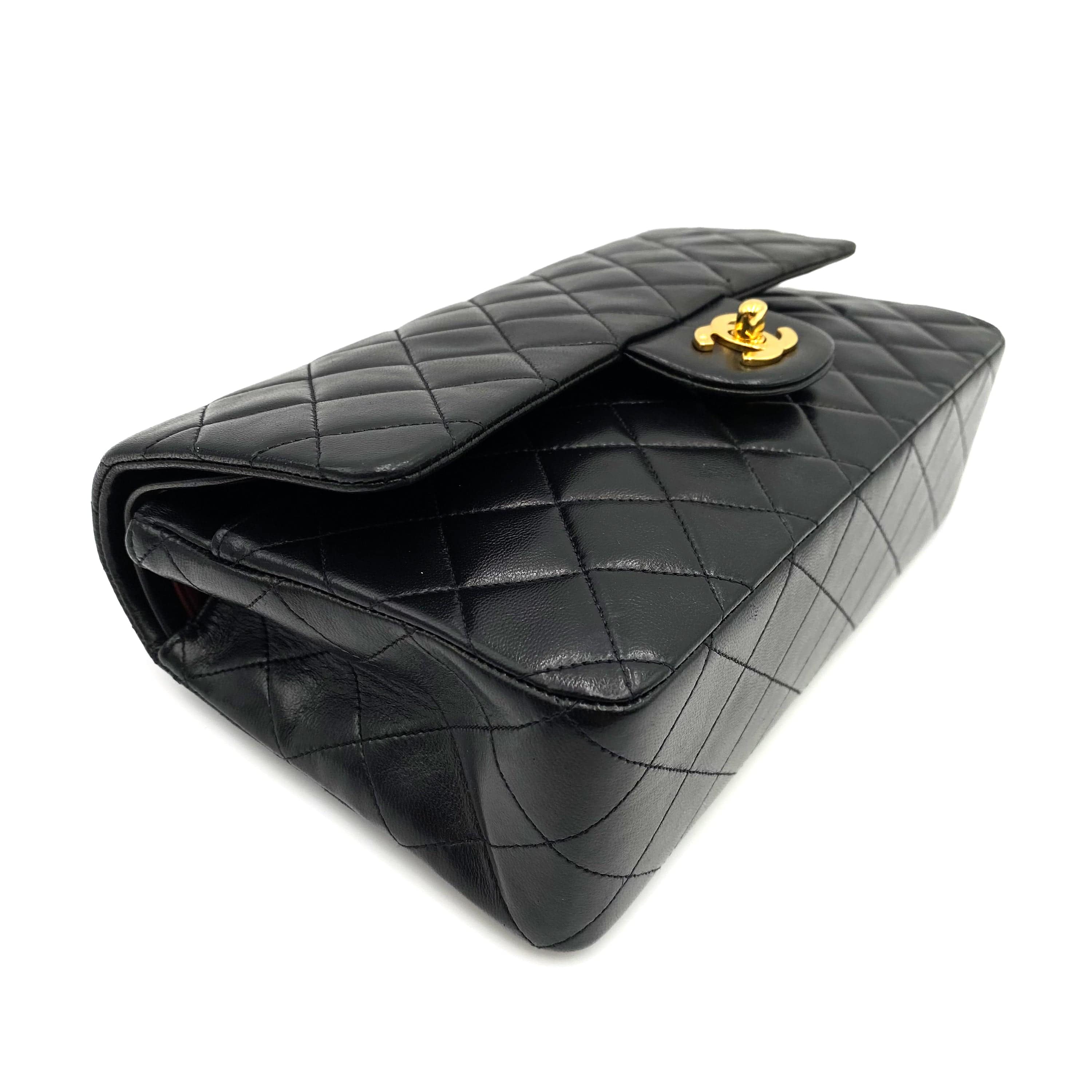 Chanel Chanel Vintage Classic Flap Medium Black Lambskin GHW #2 90228902