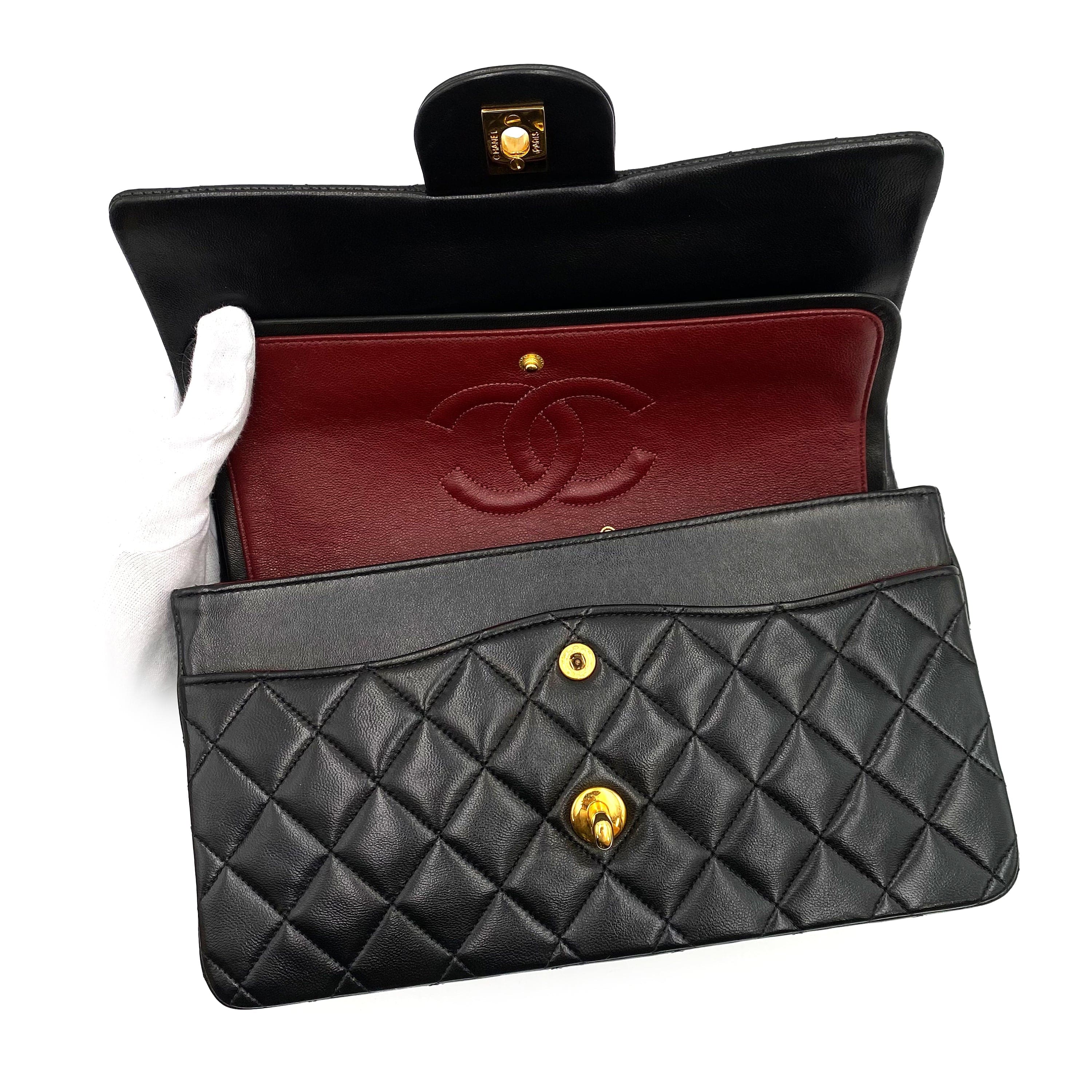 Chanel Chanel Vintage Classic Flap Medium Black Lambskin GHW #2 90228902