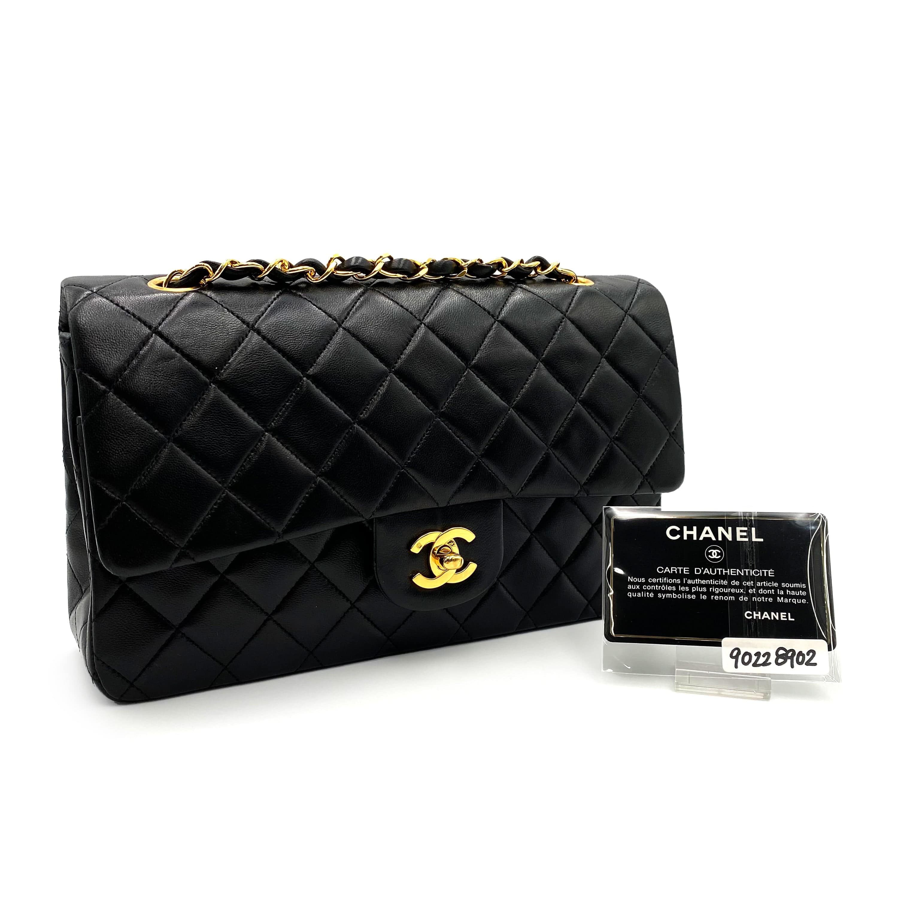 Chanel Chanel Vintage Classic Flap Medium Black Lambskin GHW #2 90228902