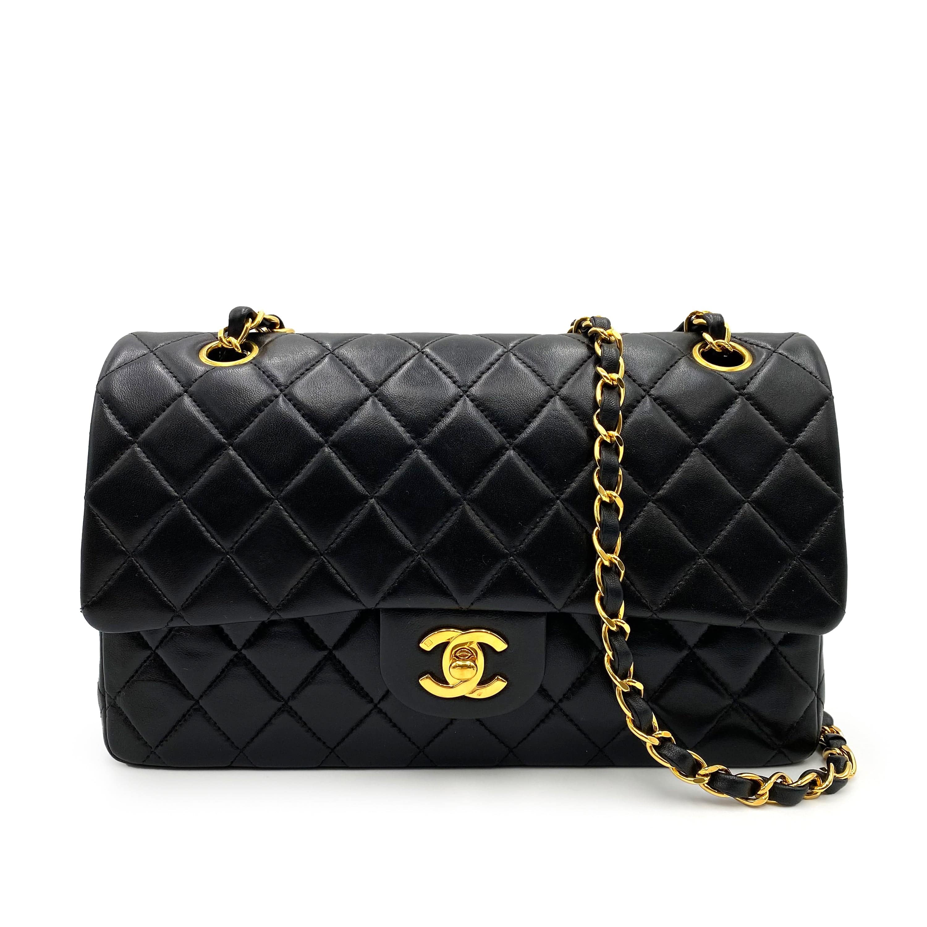 Chanel Chanel Vintage Classic Flap Medium Black Lambskin GHW #5 90226794