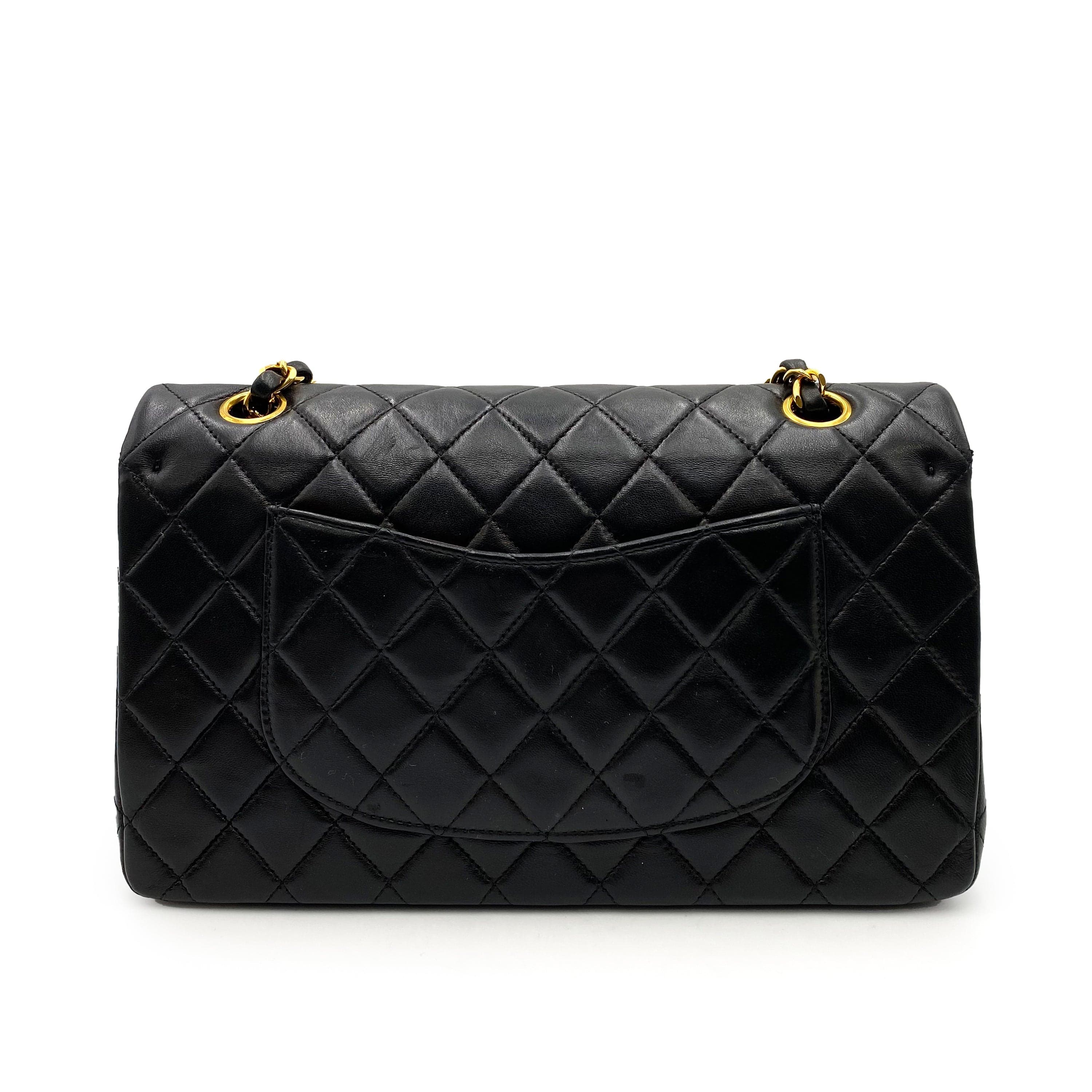 Chanel Chanel Vintage Classic Flap Medium Black Lambskin GHW #5 90226794