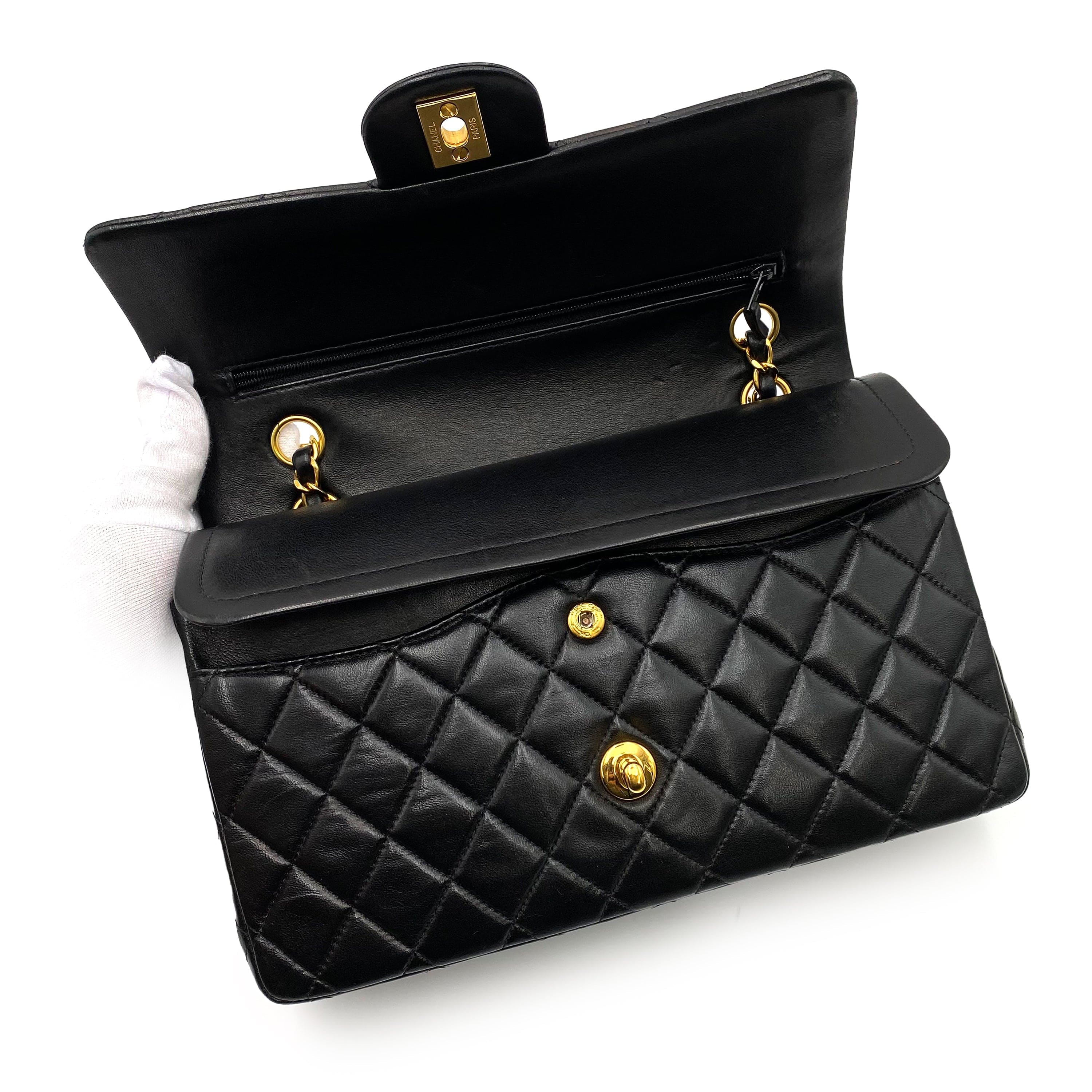 Chanel Chanel Vintage Classic Flap Medium Black Lambskin GHW #5 90226794