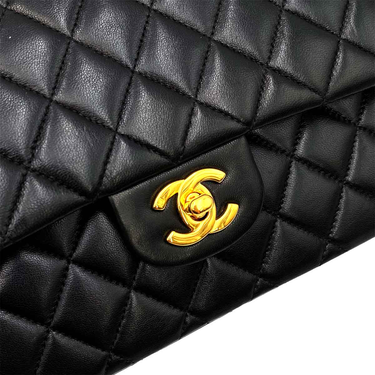 Chanel Chanel Vintage Classic Flap Medium Black Lambskin GHW #5 90227586